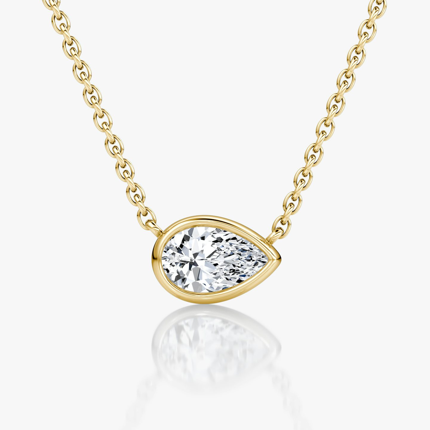 Collar Bezel Solitario | Pera | 14k | Oro amarillo | caratWeight: 0.50ct
