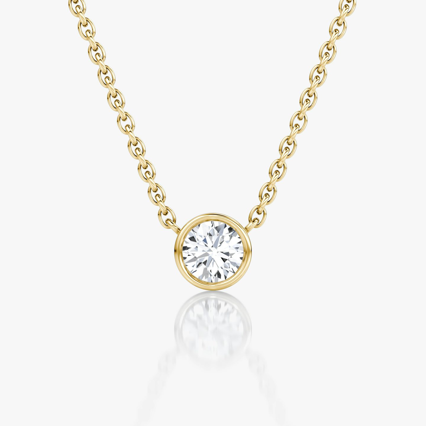 Collar Bezel Solitario | Brillante | 14k | Oro amarillo | caratWeight: 0.25ct
