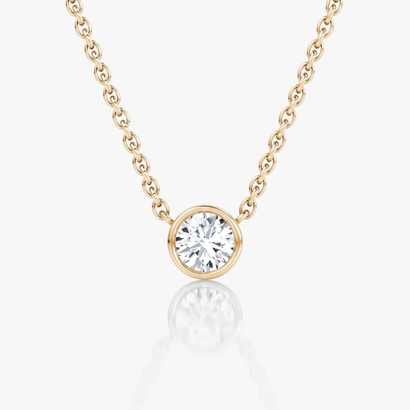 Collar Bezel Solitario | Brillante | 14k | Oro rosa | caratWeight: 0.25ct