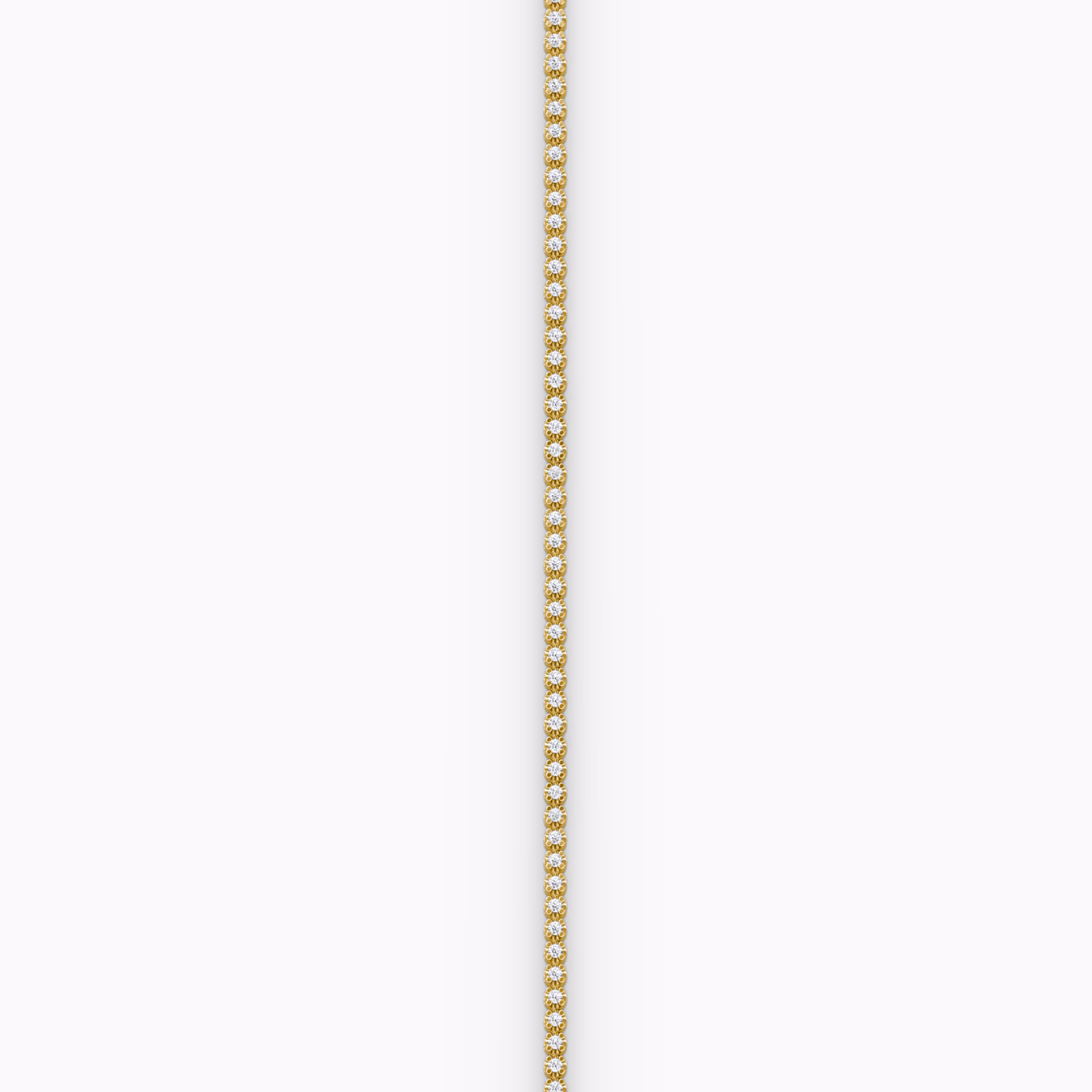 Tiny Tennis Bracelet | Round Brilliant | 14k | Yellow Gold | diamondSize: petite | chainLength: 7