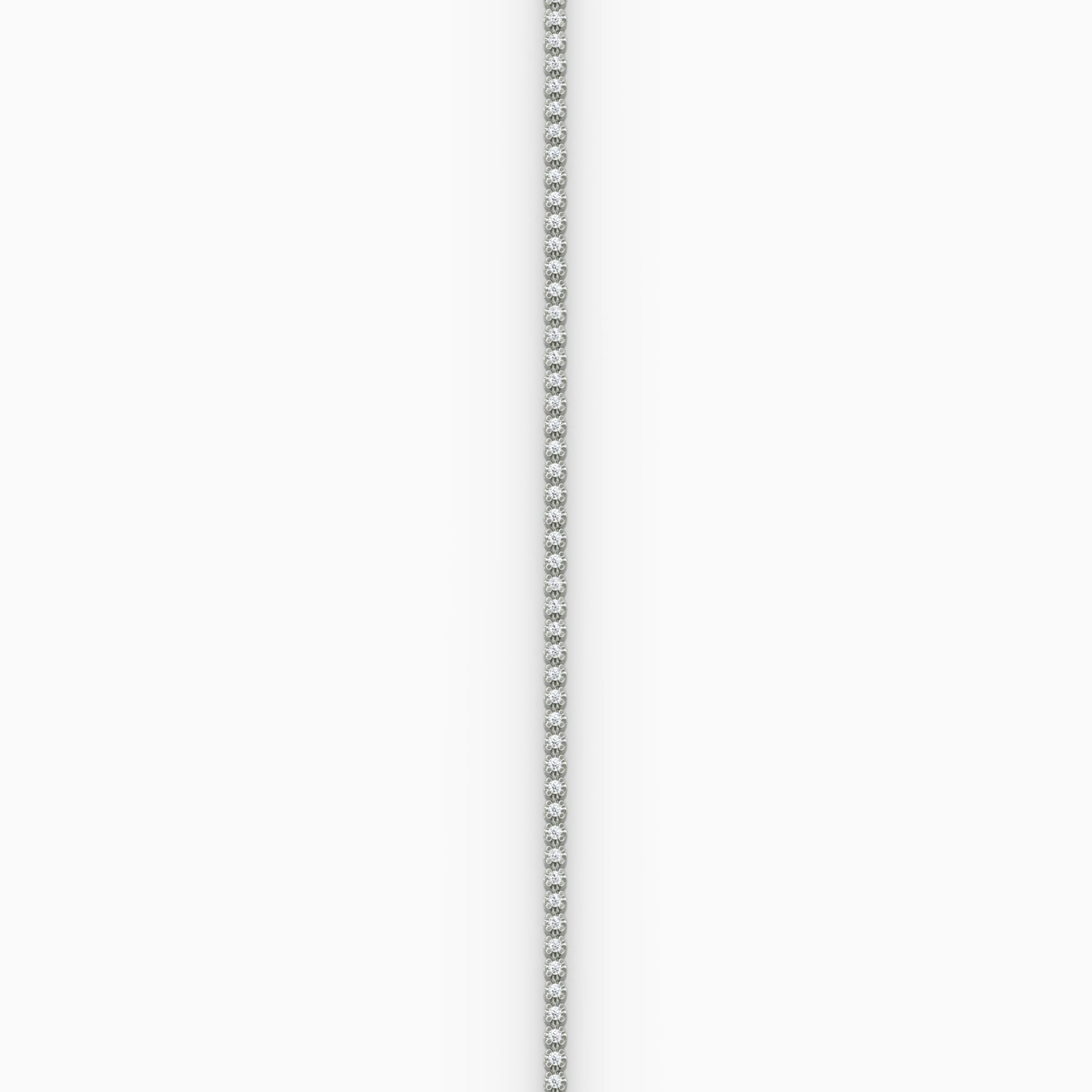 Pulsera Tiny Tennis | Brillante | 14k | Oro blanco | diamondSize: petite | chainLength: 7.5