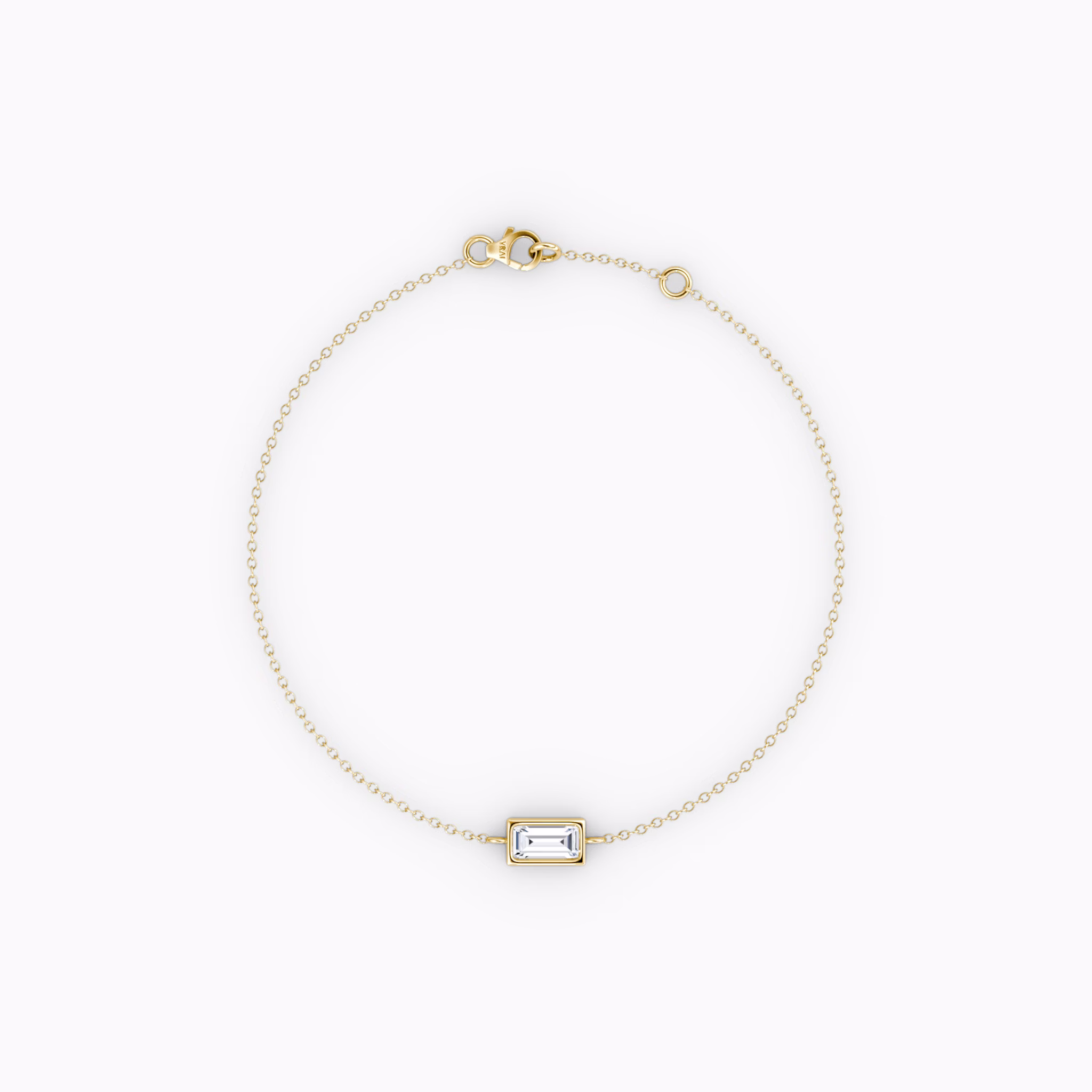 Bezel Solitaire Bracelet | Baguette | 14k | Yellow Gold | caratWeight: 0.10ct