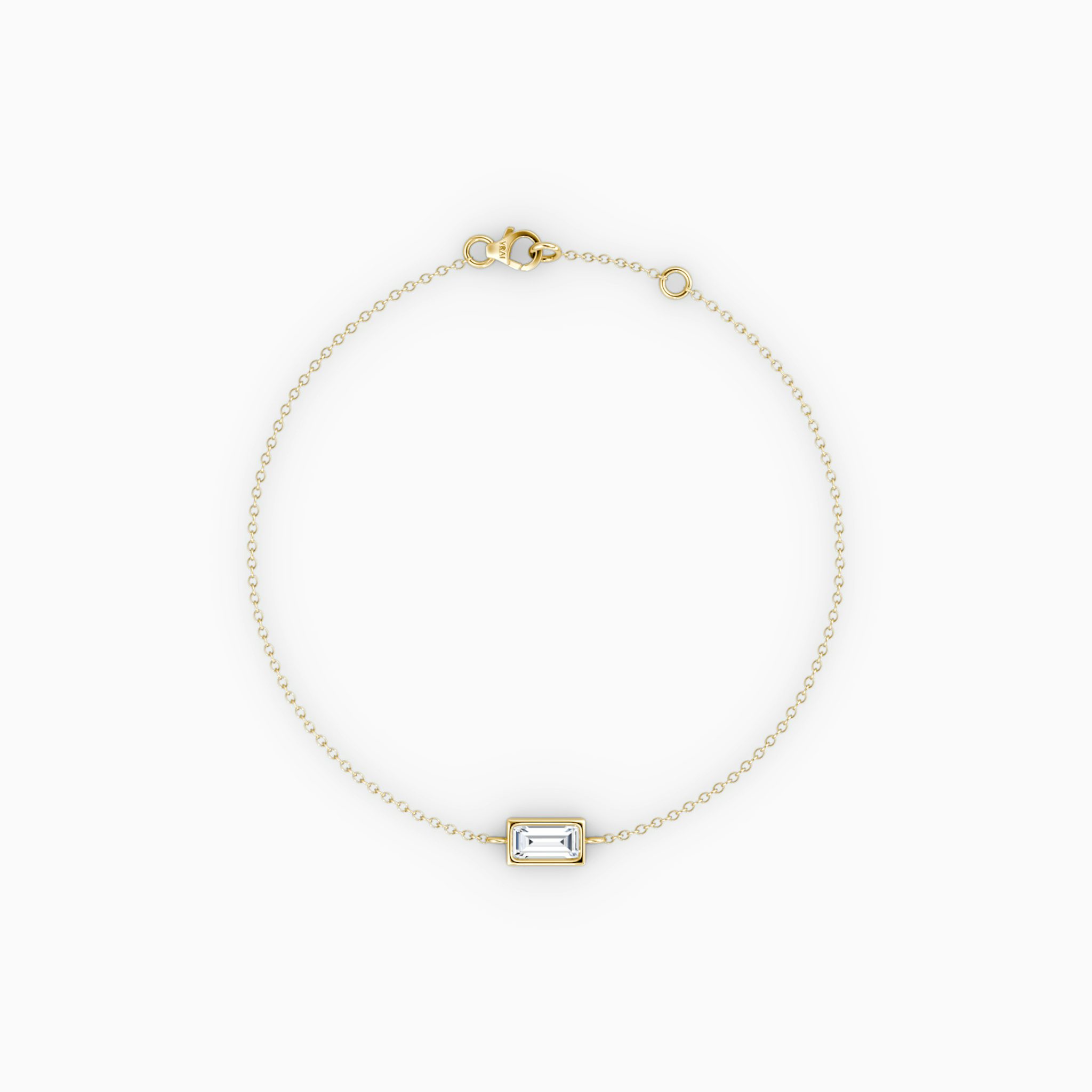 Bezel Solitaire Bracelet | Baguette | 14k | Yellow Gold | caratWeight: 0.10ct