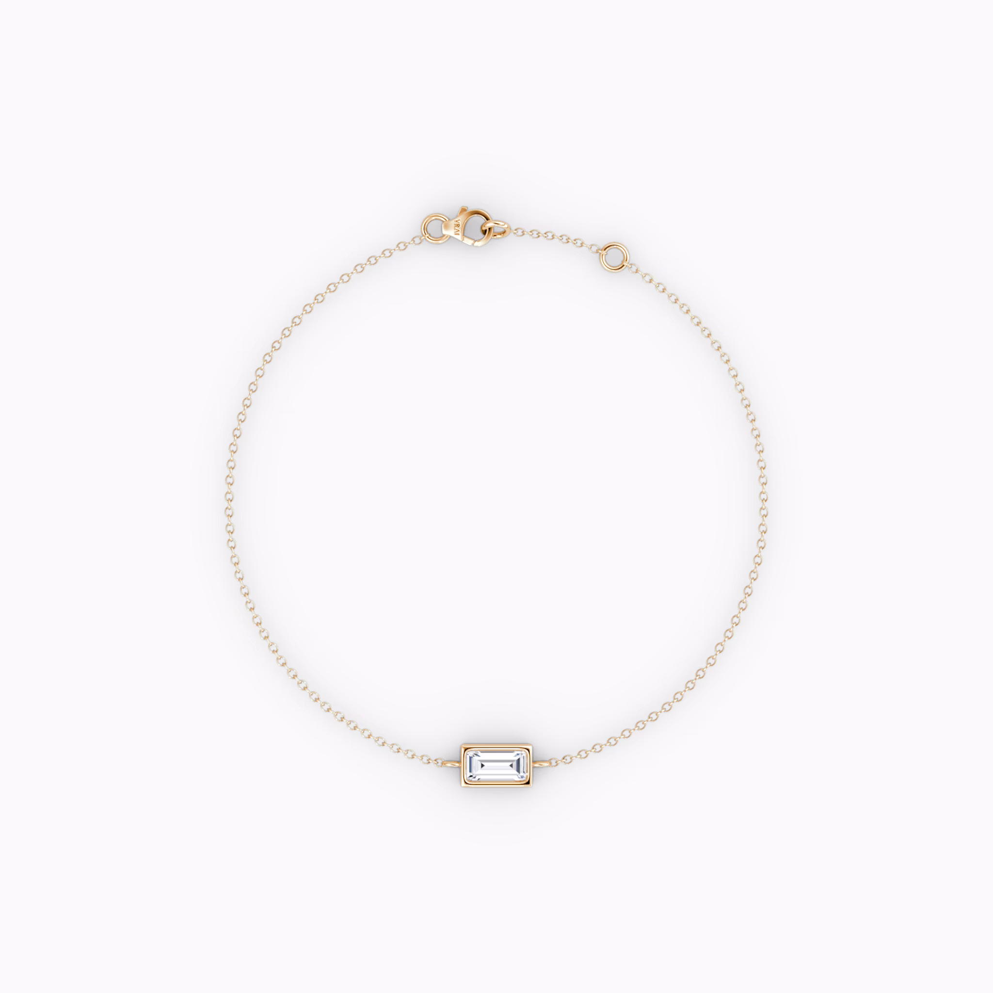 Bezel Solitaire Bracelet Baguette