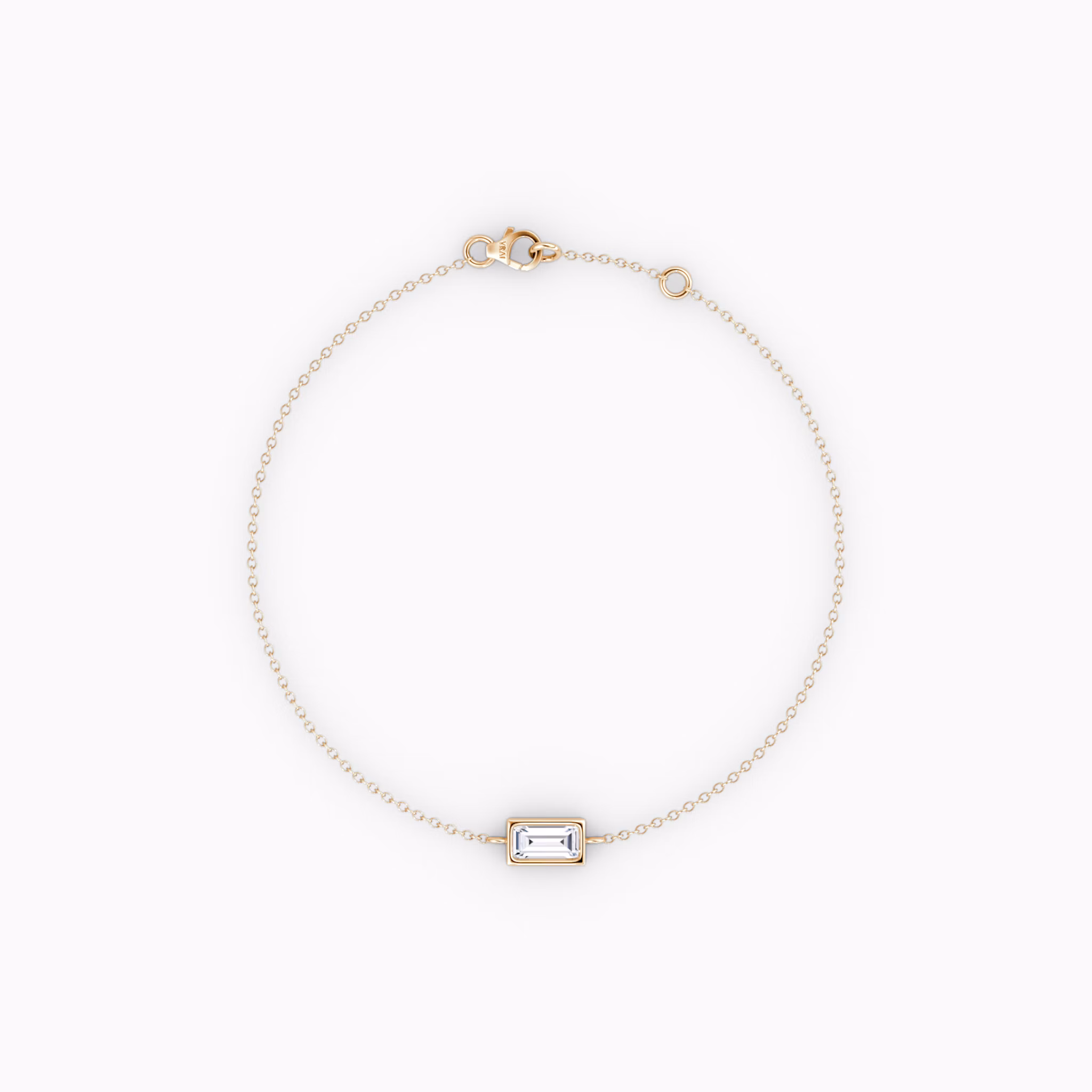 Bezel Solitaire Bracelet Baguette