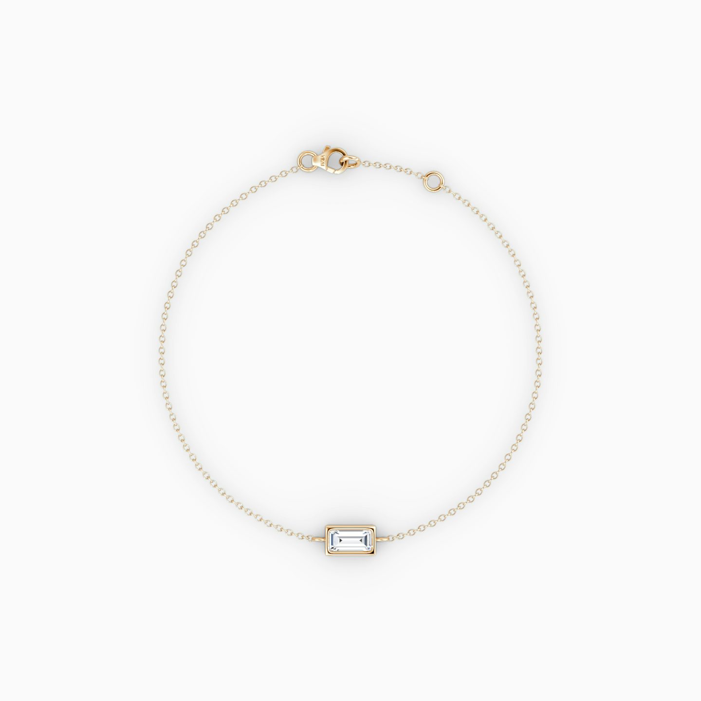 Bezel Solitaire Bracelet Baguette