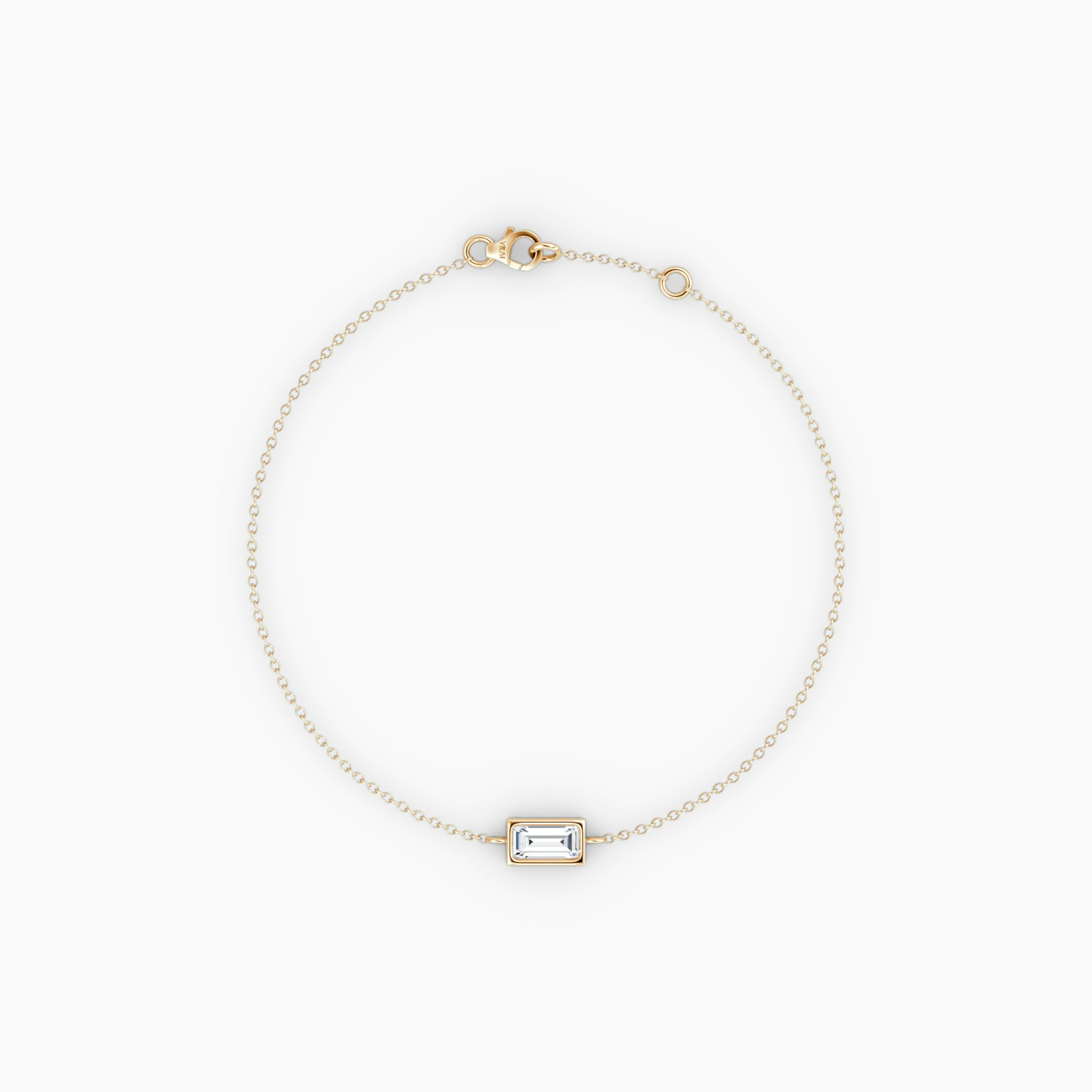 Bezel Solitaire Bracelet Baguette