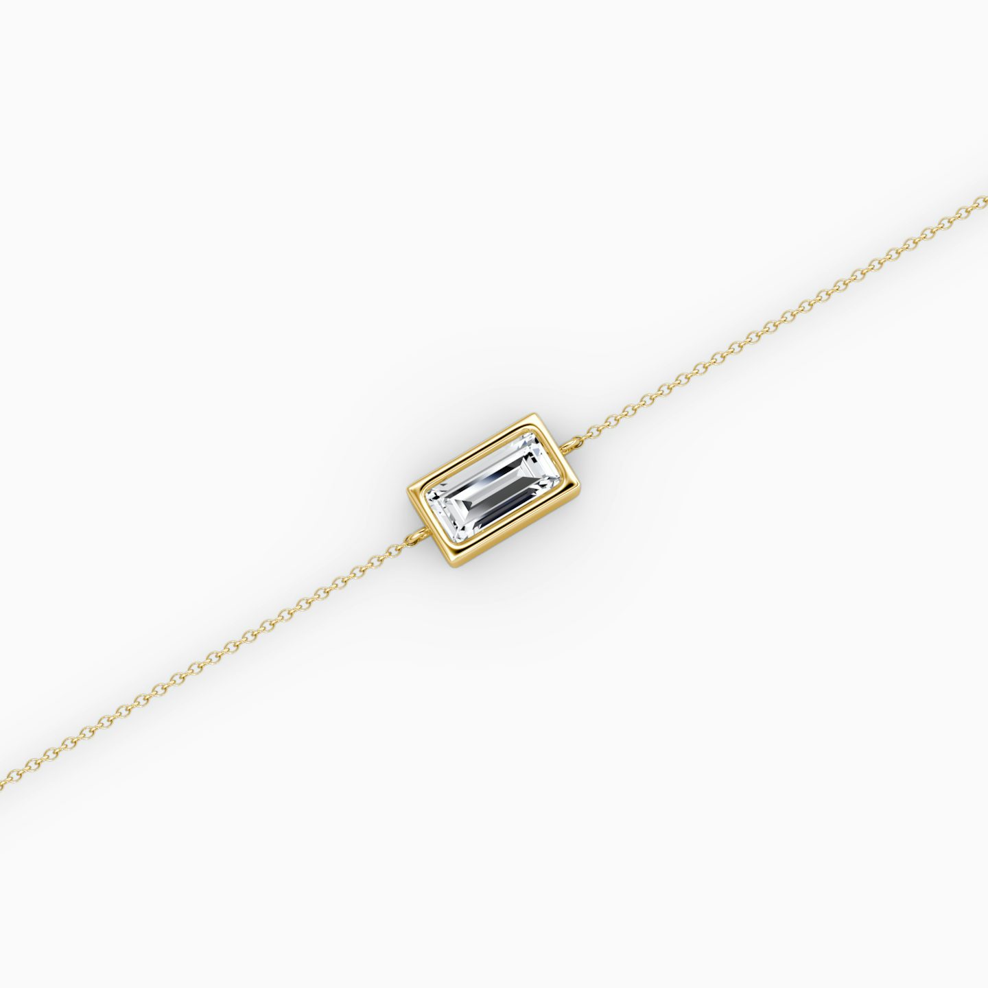 Bezel Solitaire Bracelet | Baguette | 14k | Yellow Gold | caratWeight: 0.50ct
