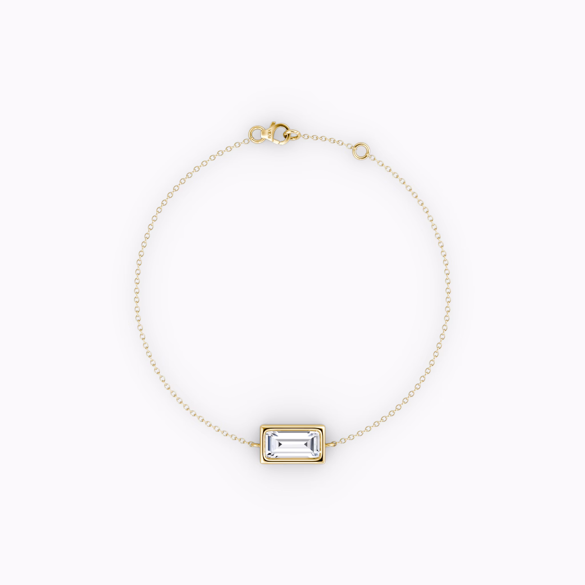 Bezel Solitaire Bracelet | Baguette | 14k | Yellow Gold | caratWeight: 0.50ct