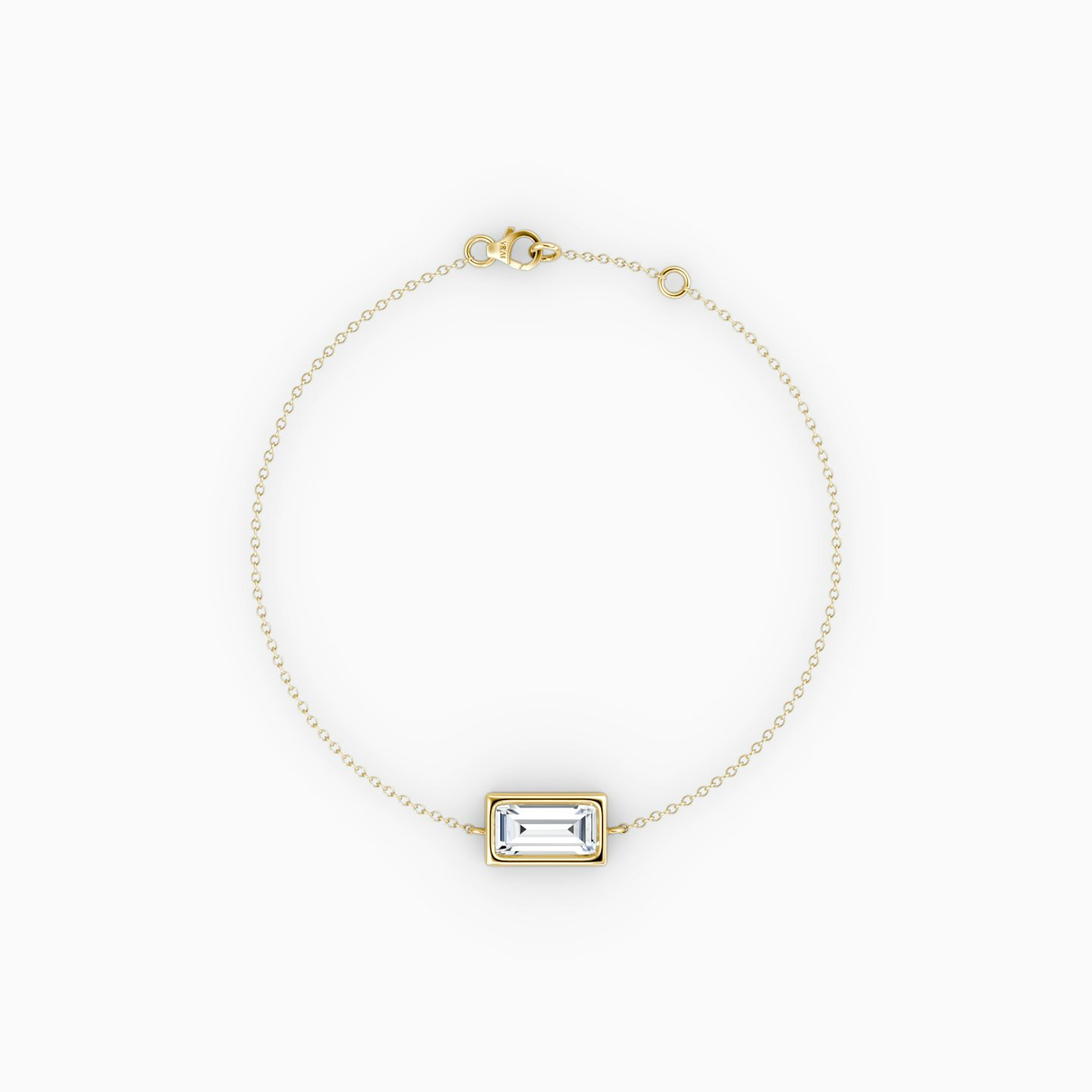 Bezel Solitaire Bracelet | Baguette | 14k | Yellow Gold | caratWeight: 0.50ct