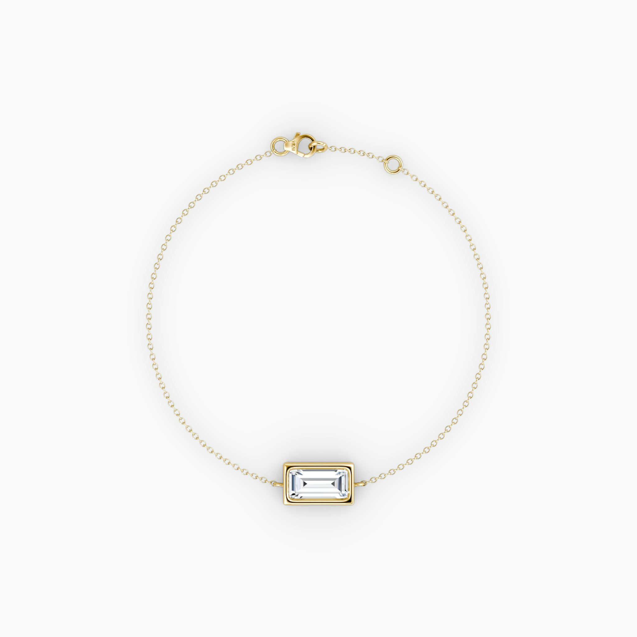 Bezel Solitaire Bracelet | Baguette | 14k | Yellow Gold | caratWeight: 0.50ct