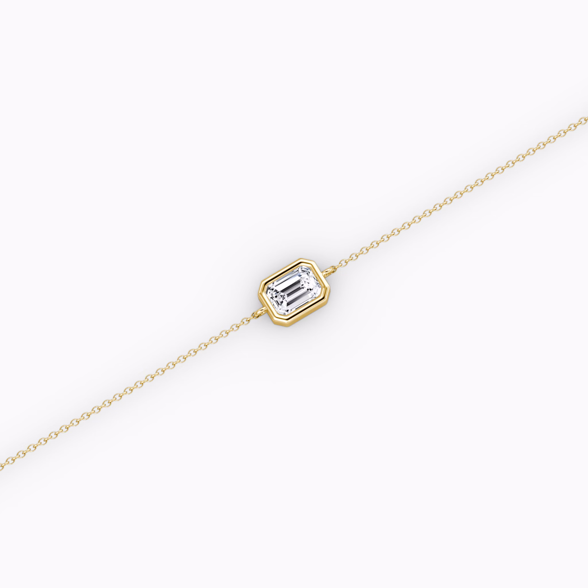 Bezel Solitaire Bracelet | Emerald | 14k | Yellow Gold | caratWeight: 0.25ct