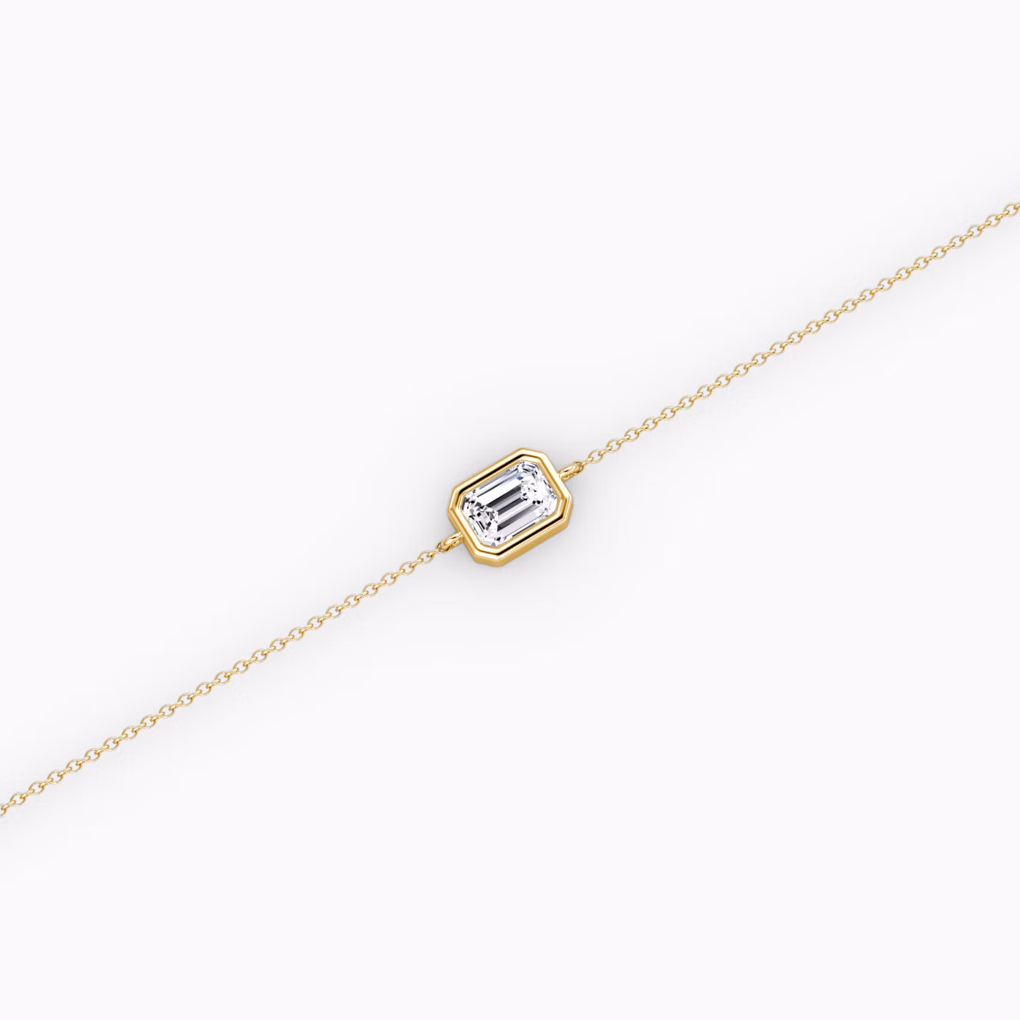 Bezel Solitaire Bracelet | Emerald | 14k | Yellow Gold | caratWeight: 0.25ct