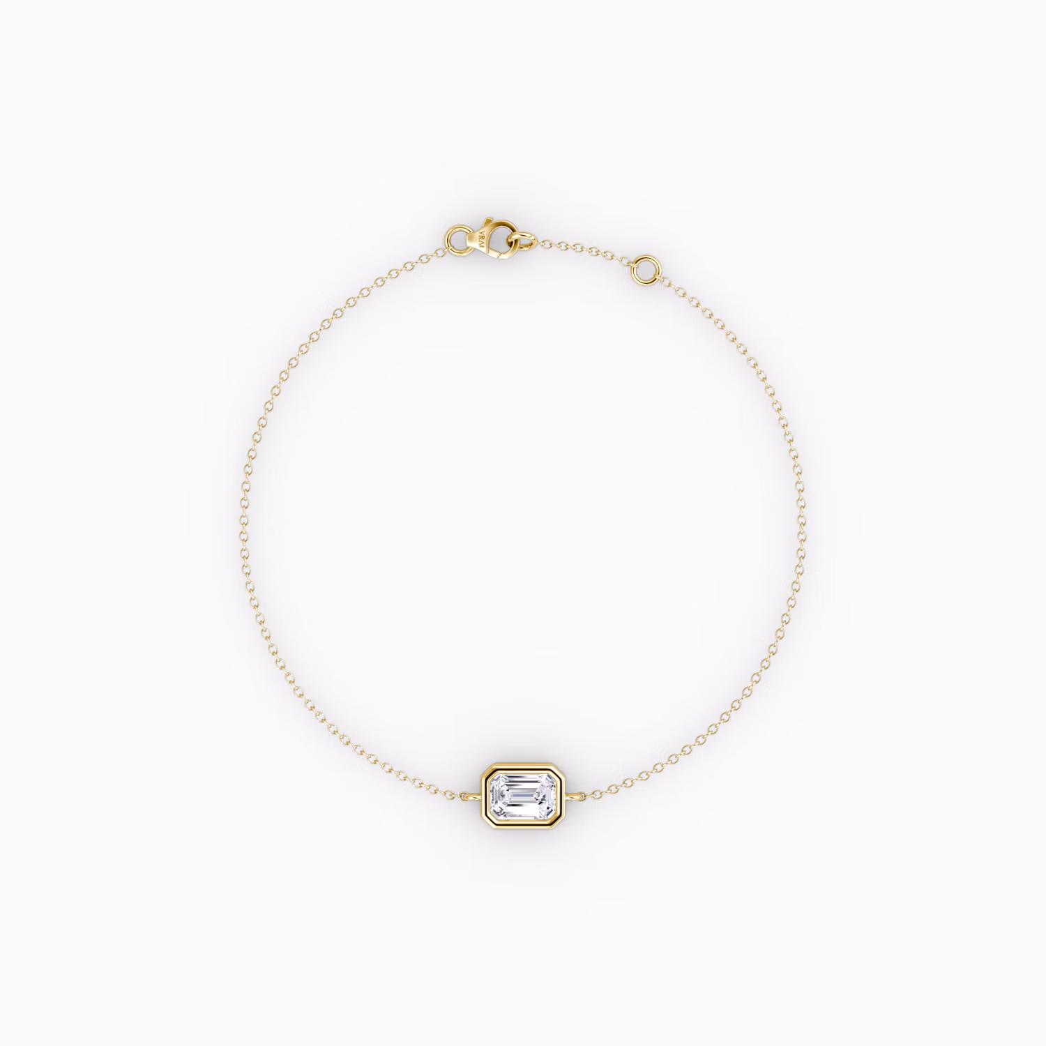 Bezel Solitär Armband Emerald