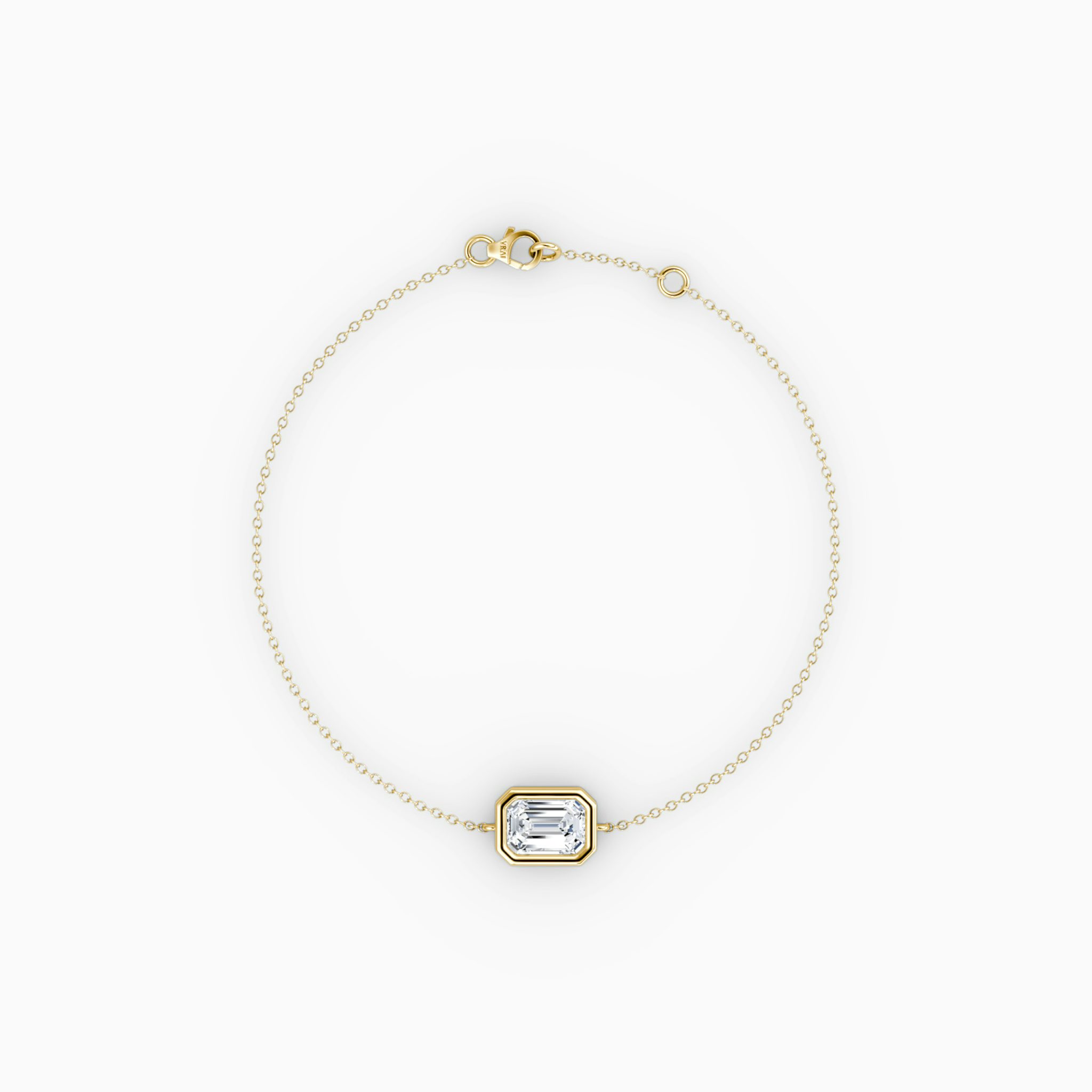 Bezel Solitaire Bracelet | Emerald | 14k | Yellow Gold | caratWeight: 0.50ct