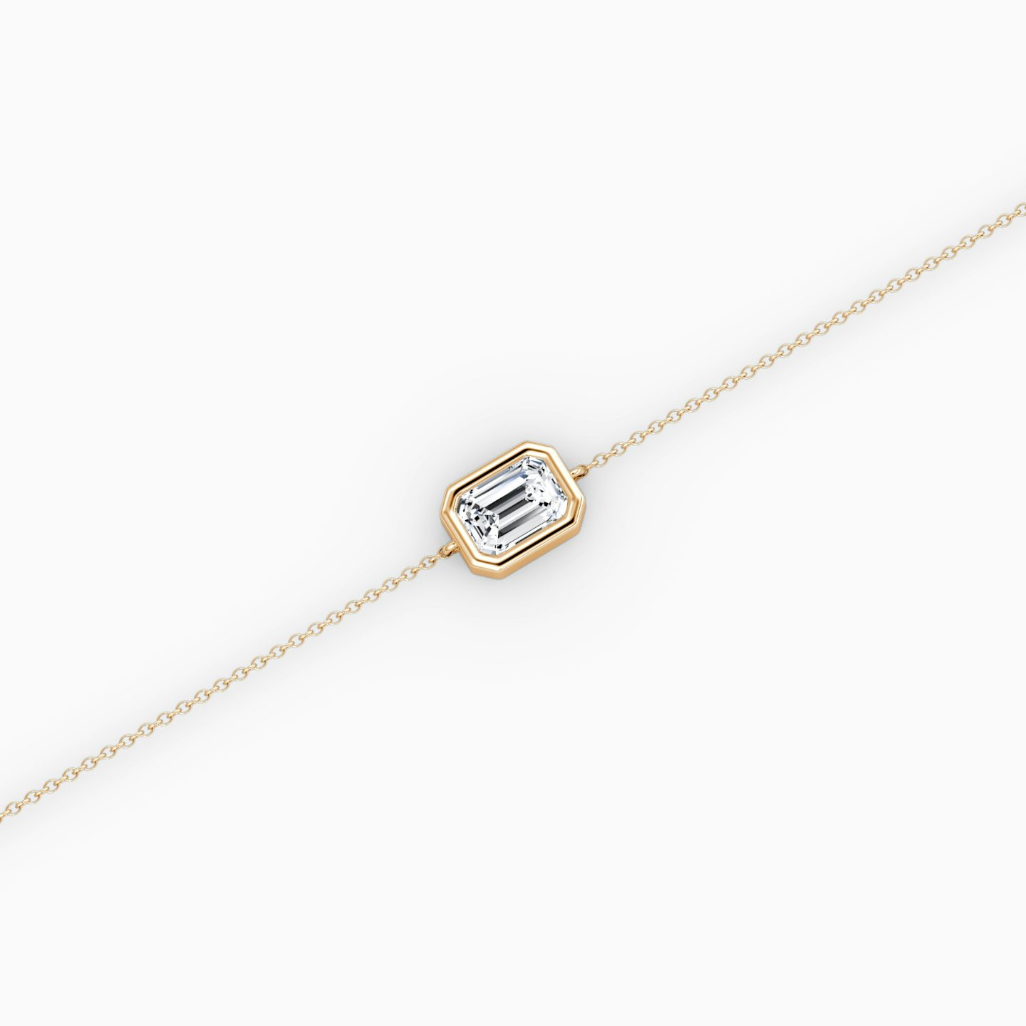 Bezel Solitaire Bracelet | Emerald | 14k | Rose Gold | caratWeight: 0.50ct