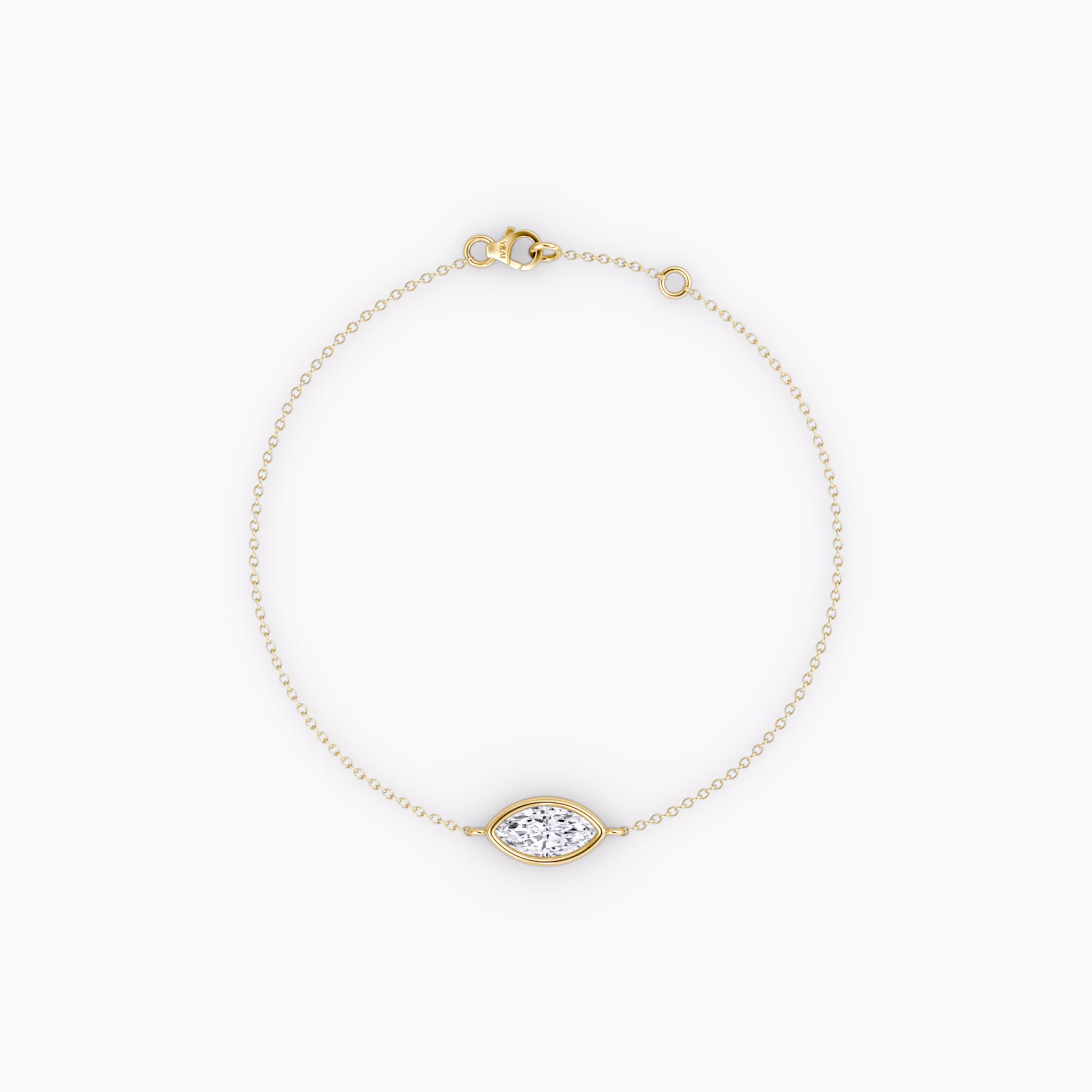 Bezel Solitaire Bracelet | Marquise | 14k | Yellow Gold | caratWeight: 0.25ct