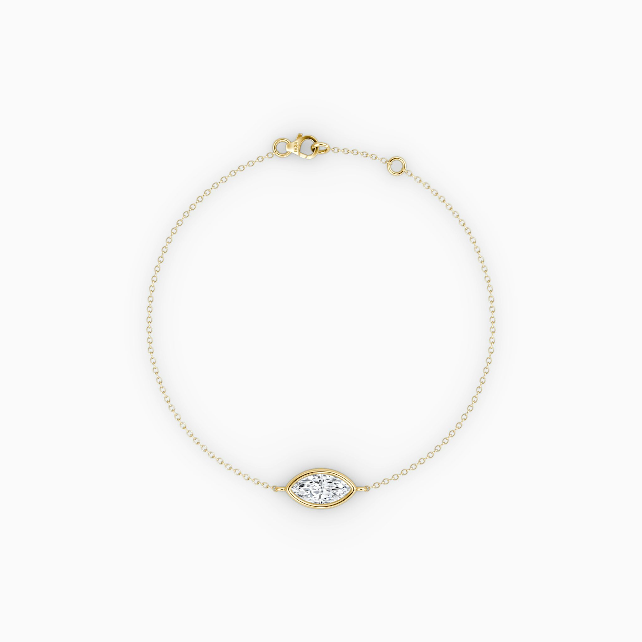 Bezel Solitaire Bracelet | Marquise | 14k | Yellow Gold | caratWeight: 0.25ct