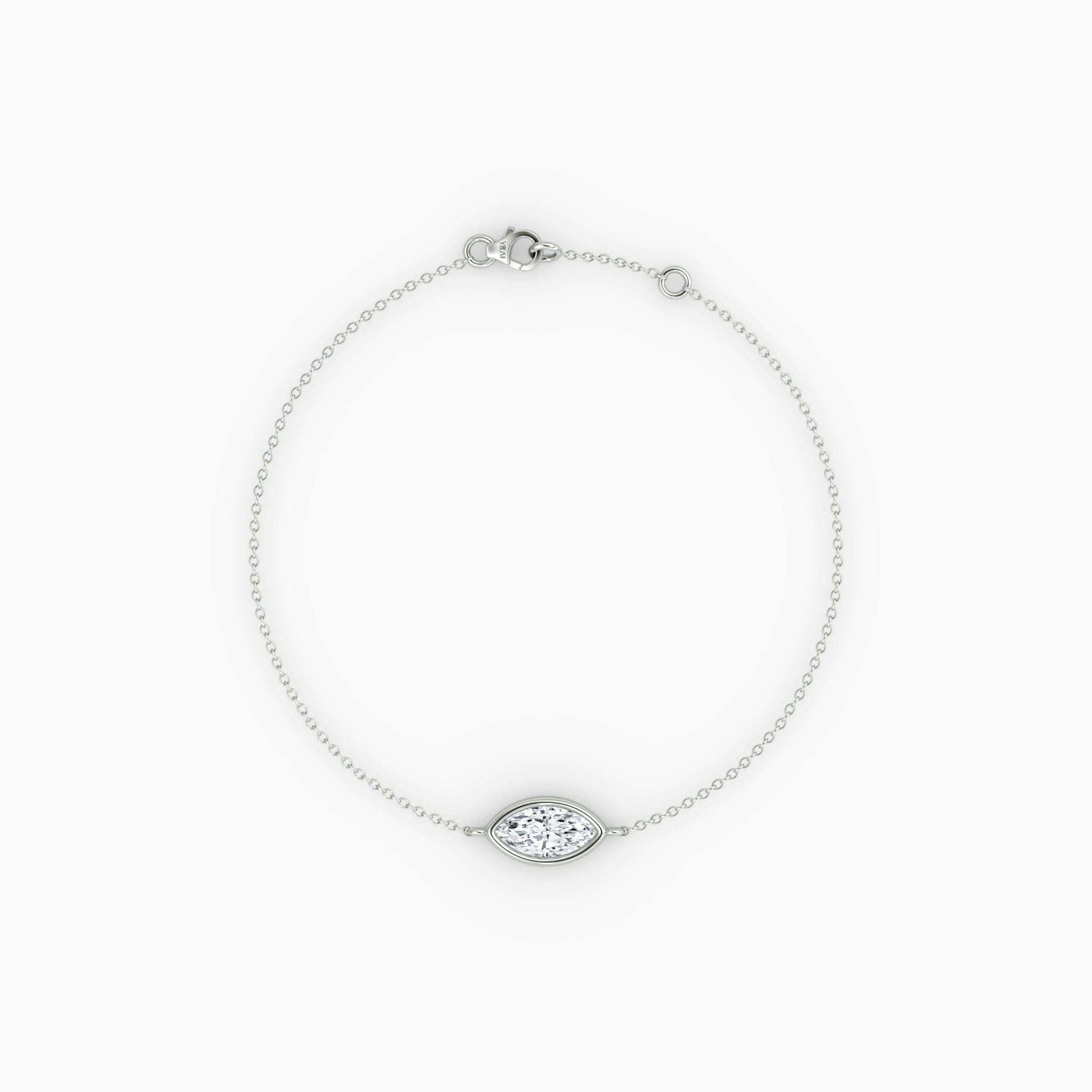 Bezel Solitaire Bracelet | Marquise | 14k | White Gold | caratWeight: 0.25ct