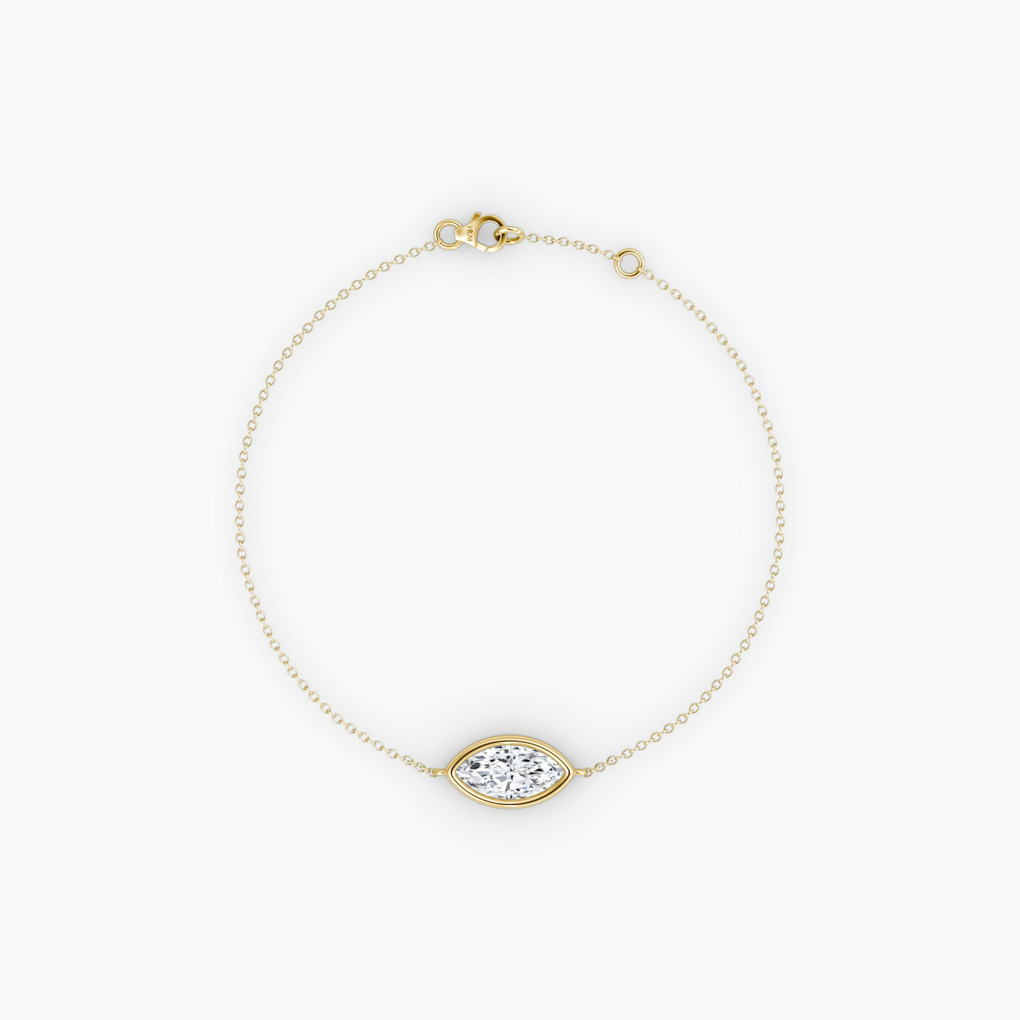 Bezel Solitaire Bracelet | Marquise | 14k | Yellow Gold | caratWeight: 0.50ct