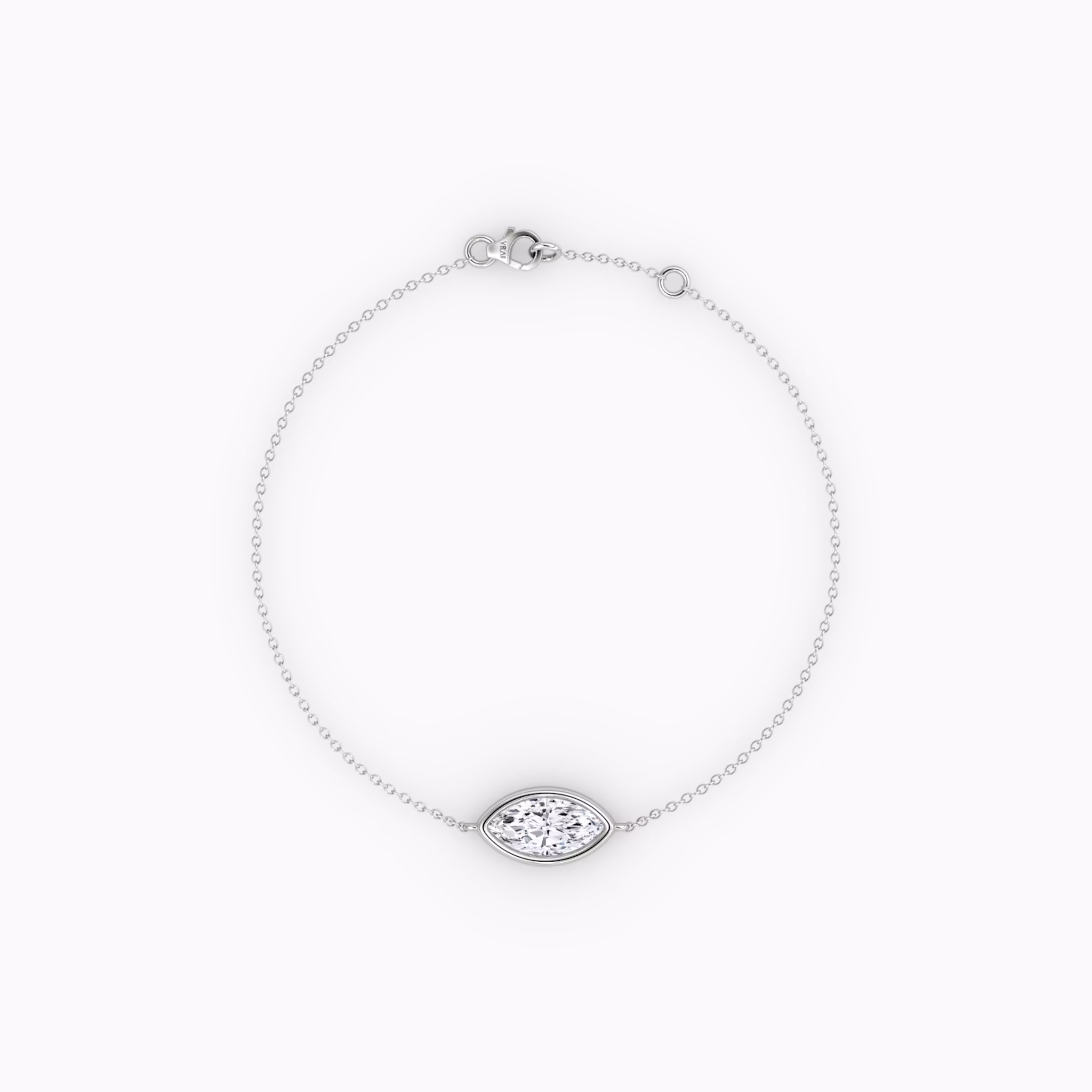 Bezel Solitaire Bracelet | Marquise | 14k | White Gold | caratWeight: 0.50ct
