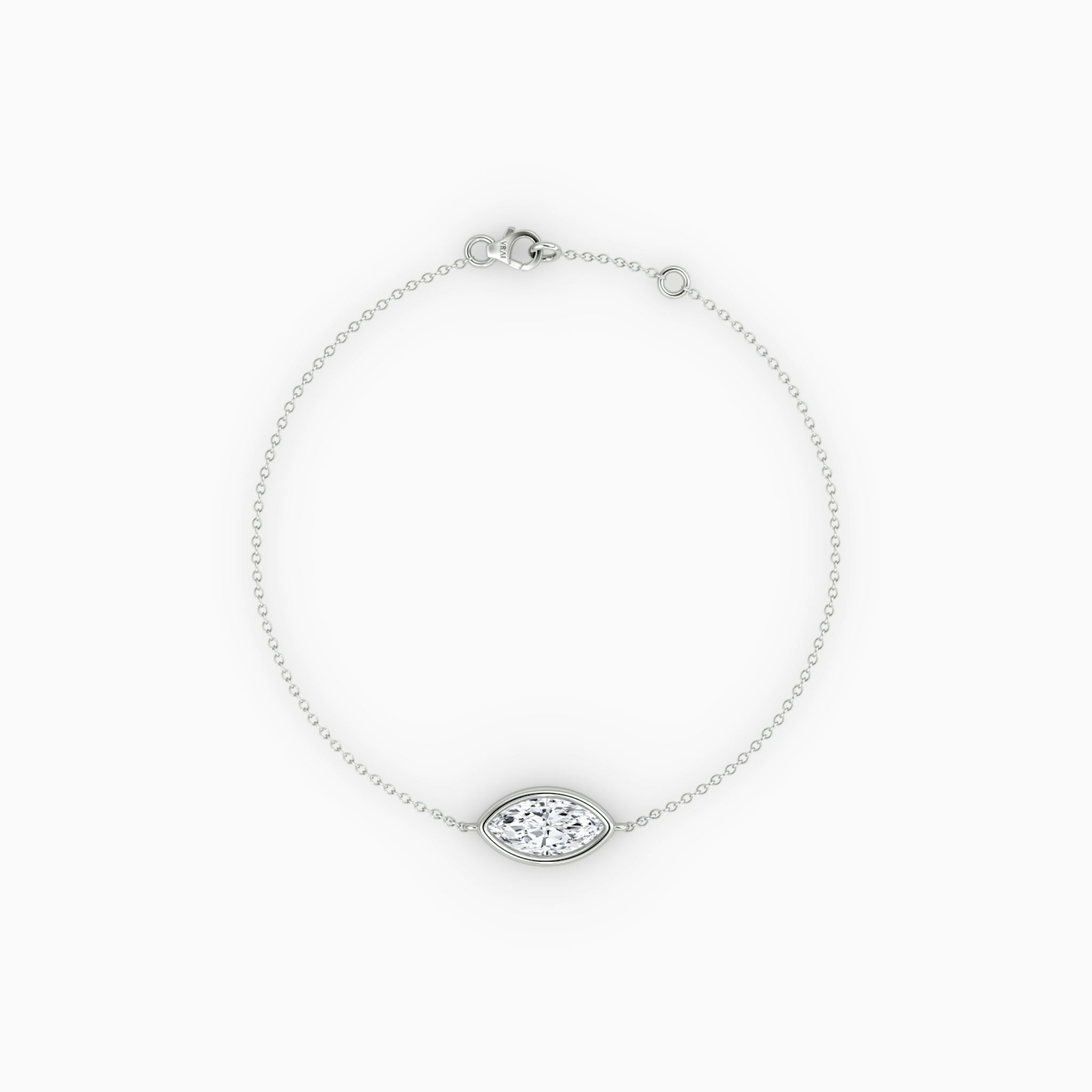 Bezel Solitaire Bracelet | Marquise | 14k | White Gold | caratWeight: 0.50ct