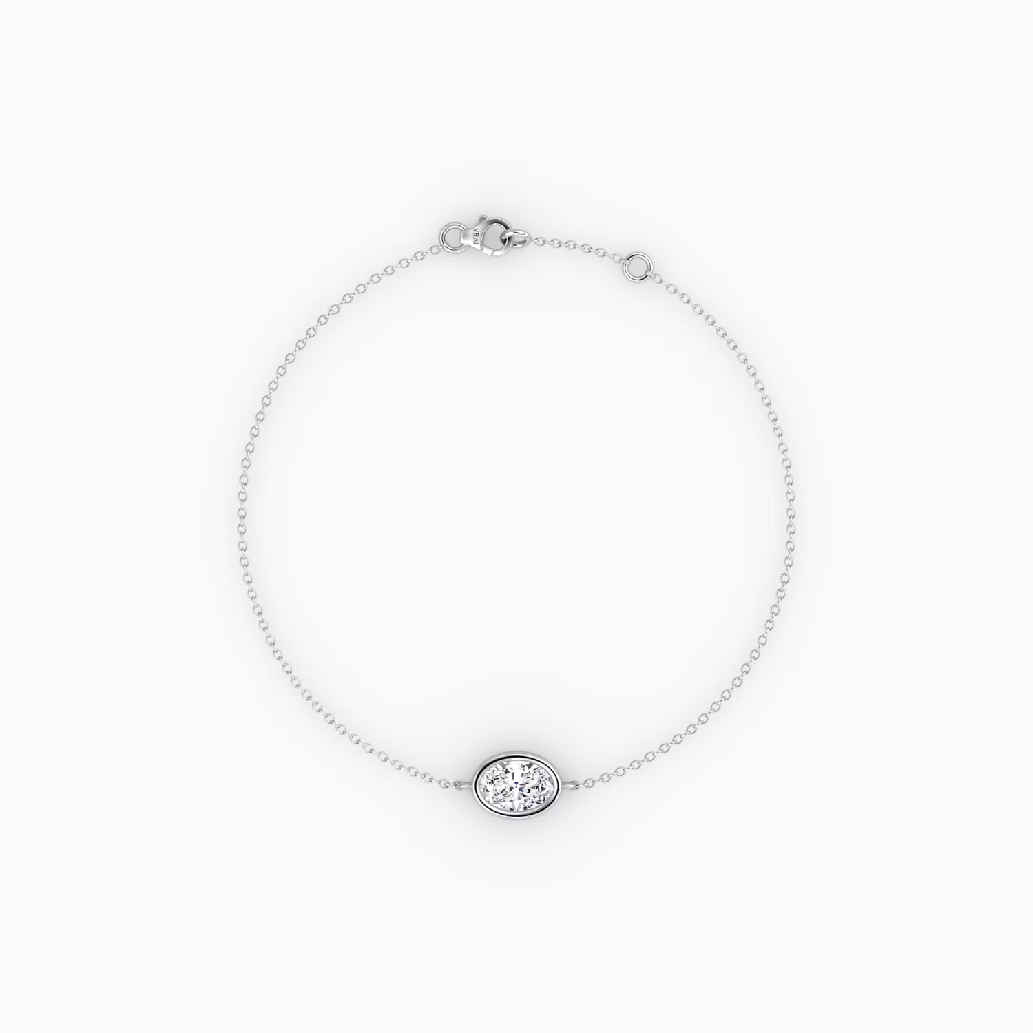 Bezel Solitär Armband Oval