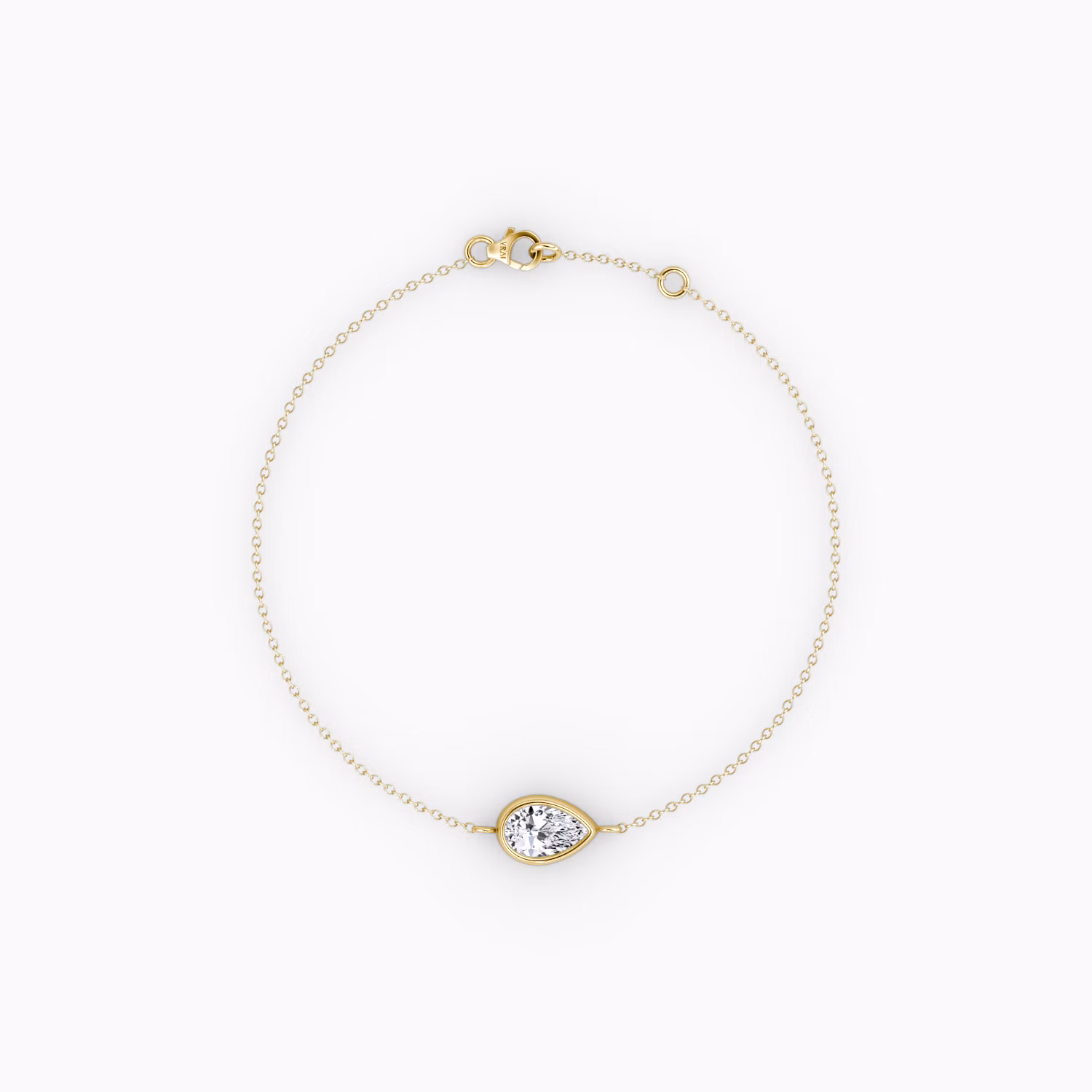 Pulsera Bezel Solitario Pera