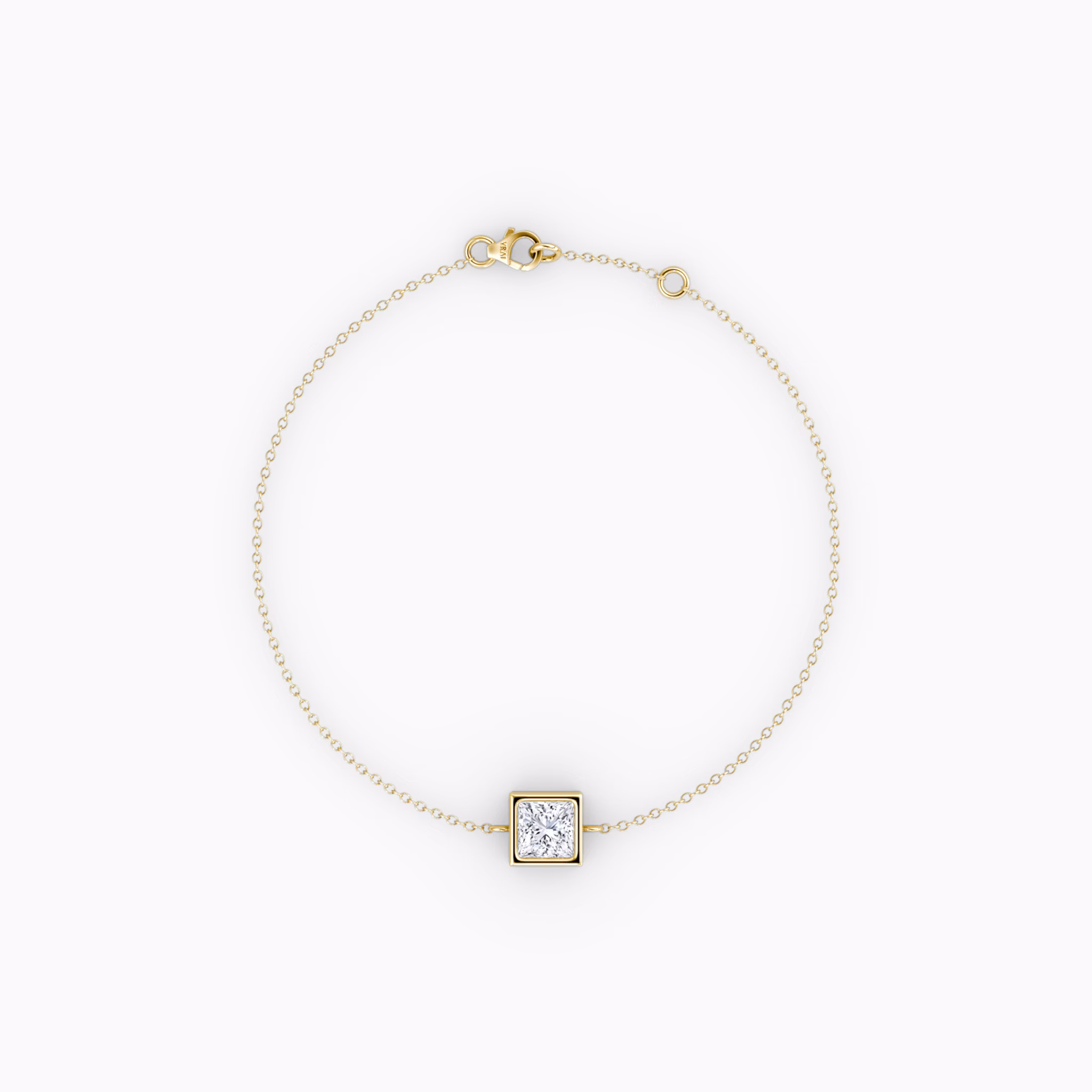 Bezel Solitaire Bracelet | Princess | 14k | Yellow Gold | caratWeight: 0.25ct