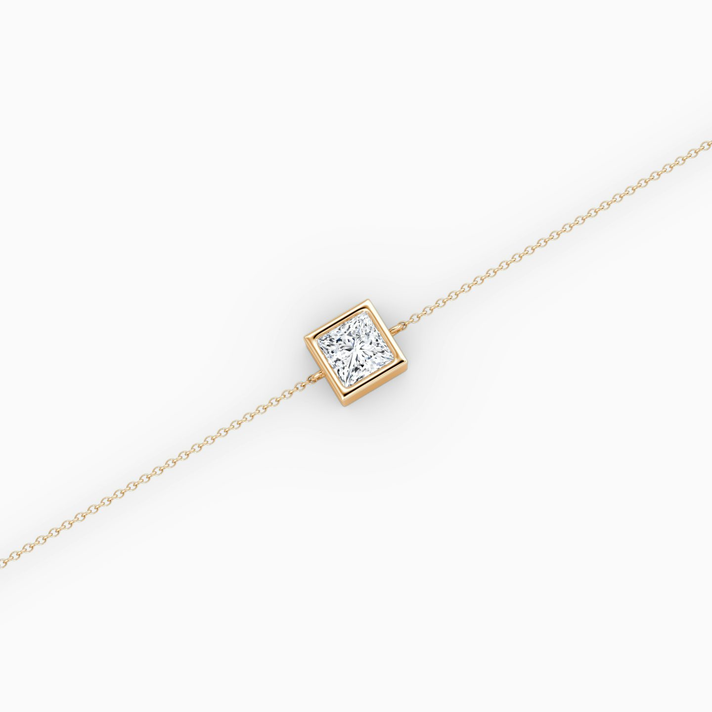 Bezel Solitaire Bracelet | Princess | 14k | Rose Gold | caratWeight: 0.50ct