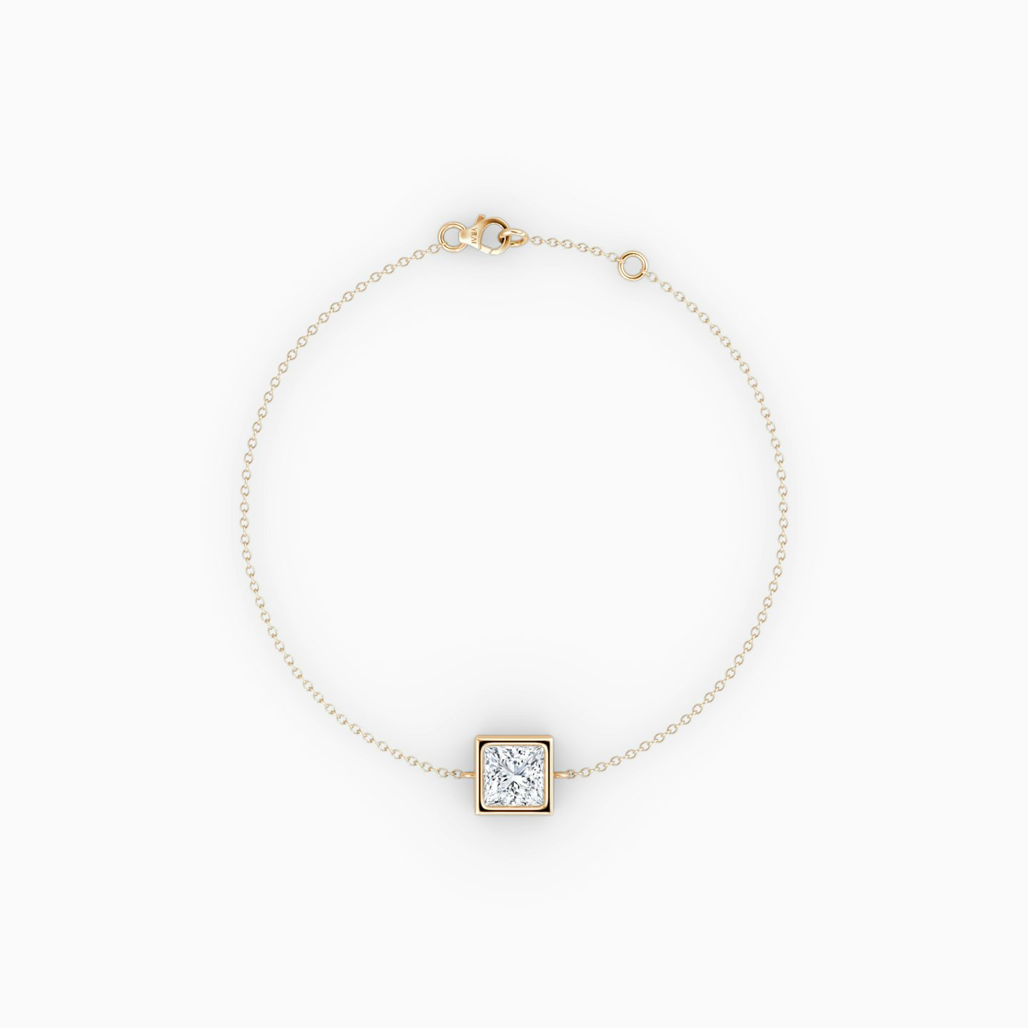Bezel Solitaire Bracelet | Princess | 14k | Rose Gold | caratWeight: 0.50ct