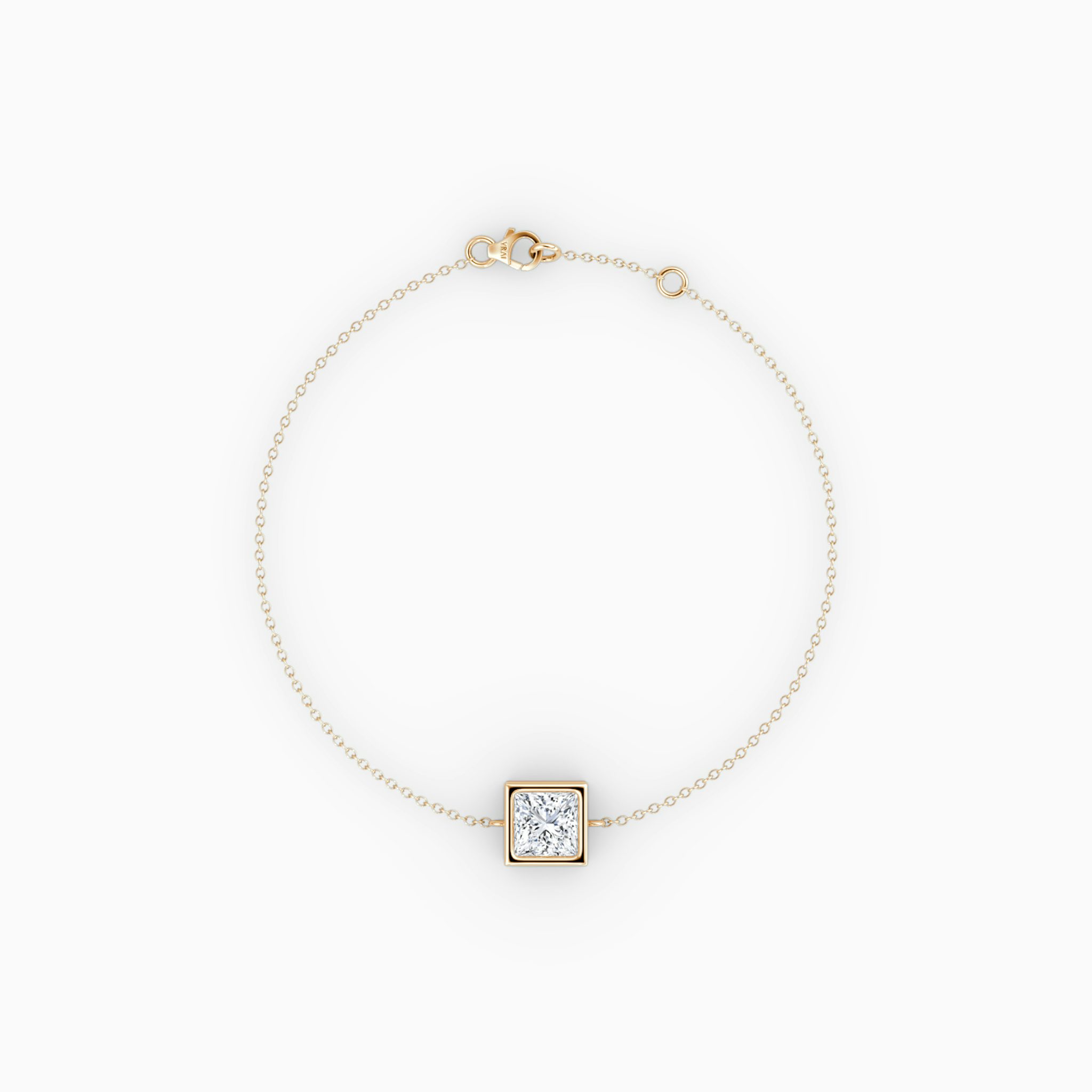 Bezel Solitaire Bracelet | Princess | 14k | Rose Gold | caratWeight: 0.50ct
