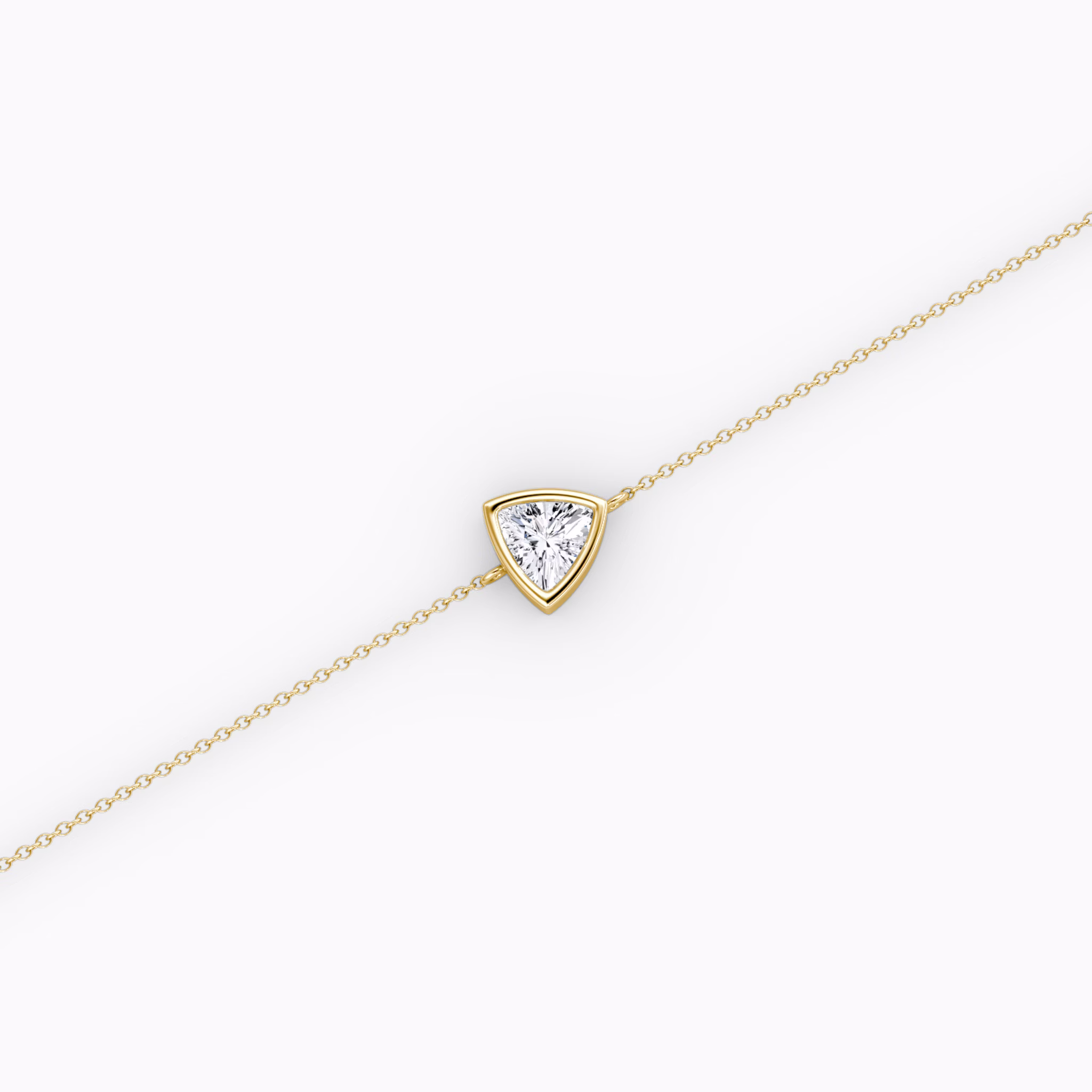 Bezel Solitaire Bracelet | Trillion | 14k | Yellow Gold | caratWeight: 0.25ct