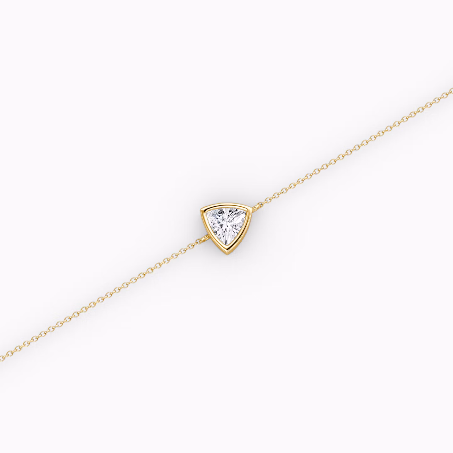 Bezel Solitaire Bracelet | Trillion | 14k | Yellow Gold | caratWeight: 0.25ct