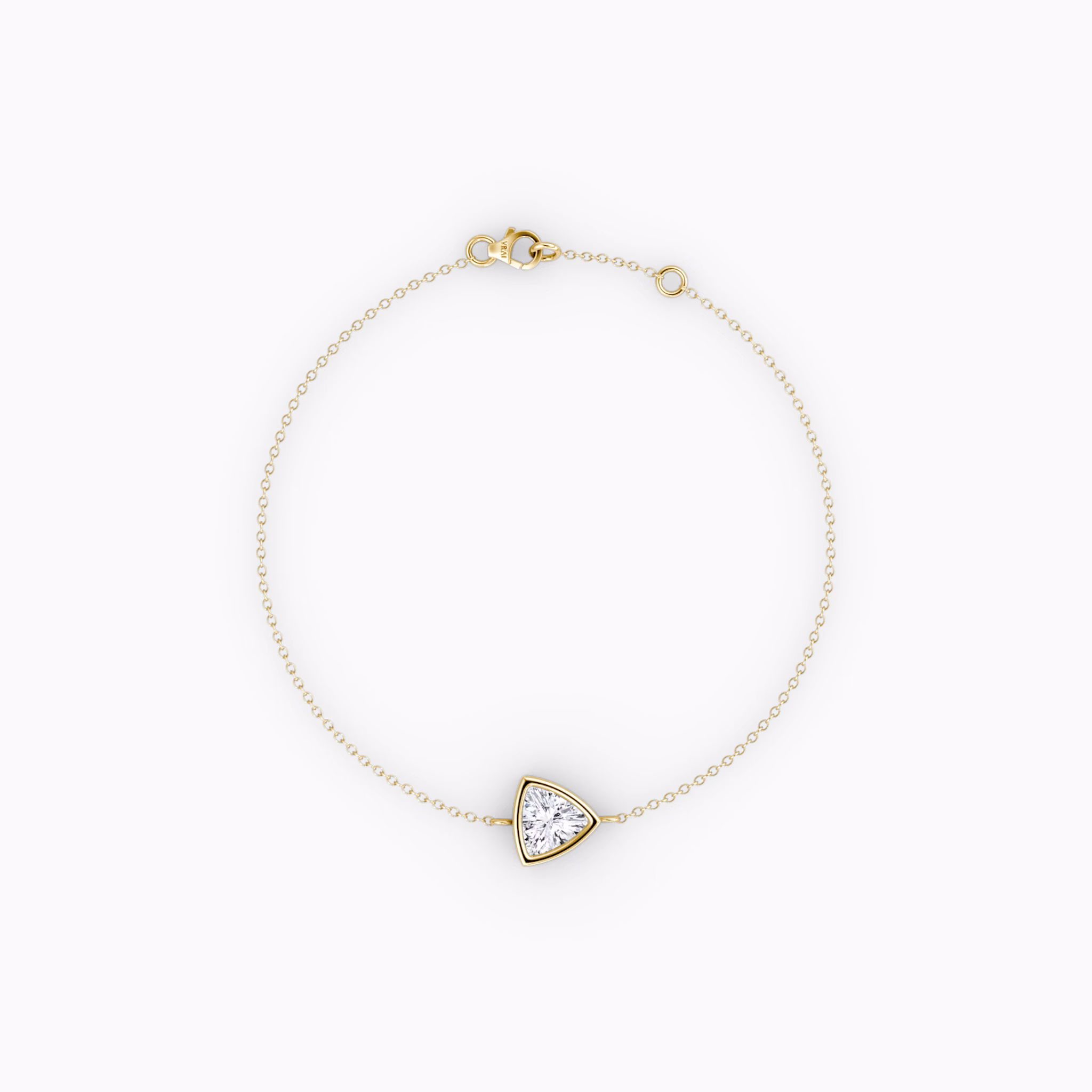 Bezel Solitaire Bracelet | Trillion | 14k | Yellow Gold | caratWeight: 0.25ct