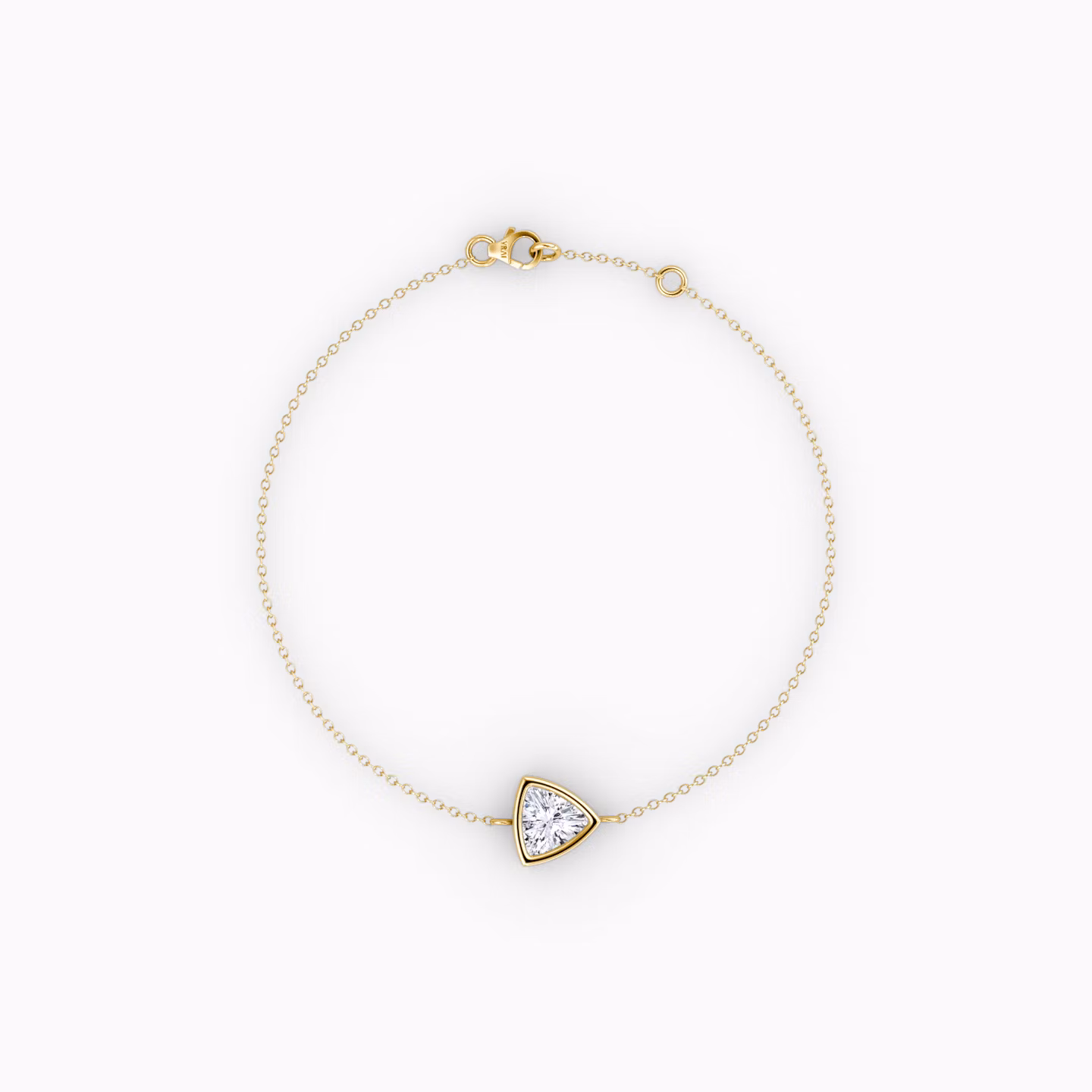 Bezel Solitär Armband Trillant | Yellow Gold