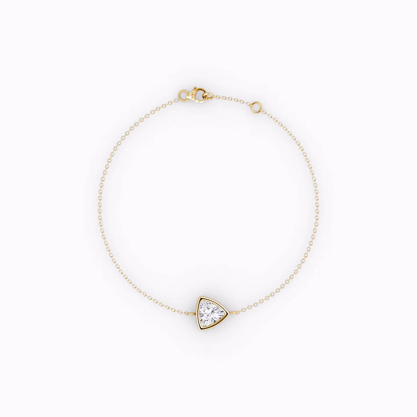 Bezel Solitaire Bracelet | Trillion | 14k | Yellow Gold | caratWeight: 0.25ct