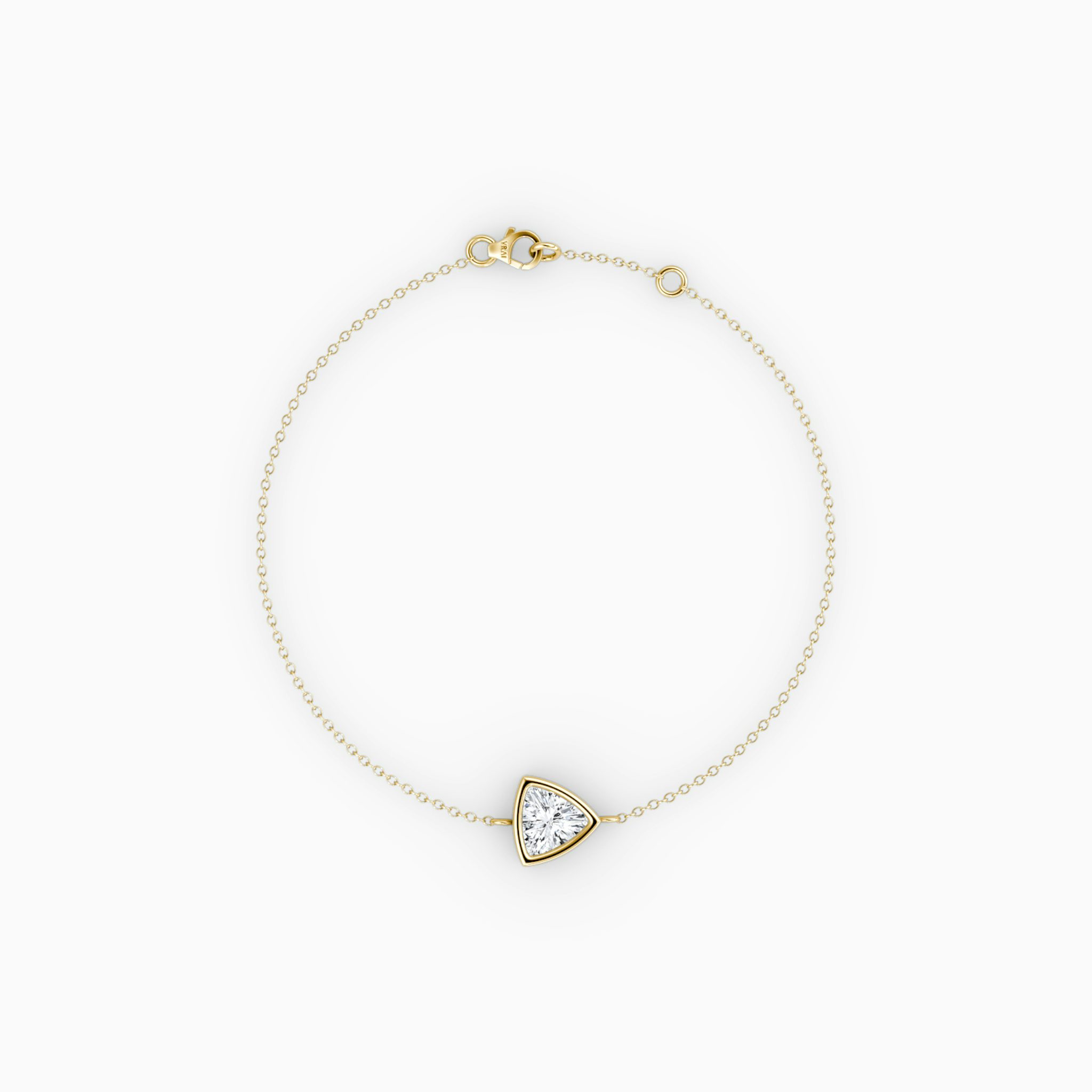 Bezel Solitaire Bracelet | Trillion | 14k | Yellow Gold | caratWeight: 0.25ct