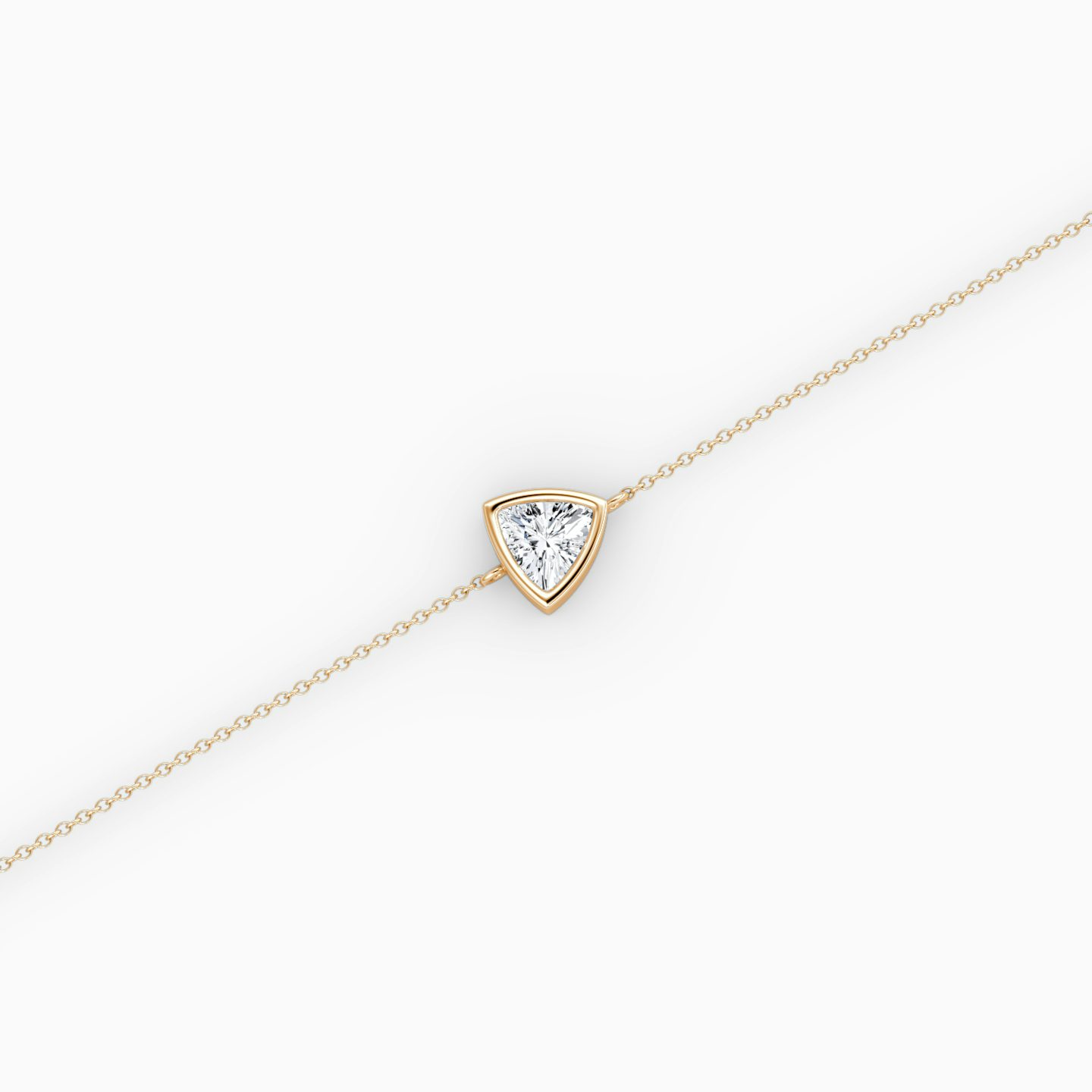Bezel Solitaire Bracelet | Trillion | 14k | Rose Gold | caratWeight: 0.25ct