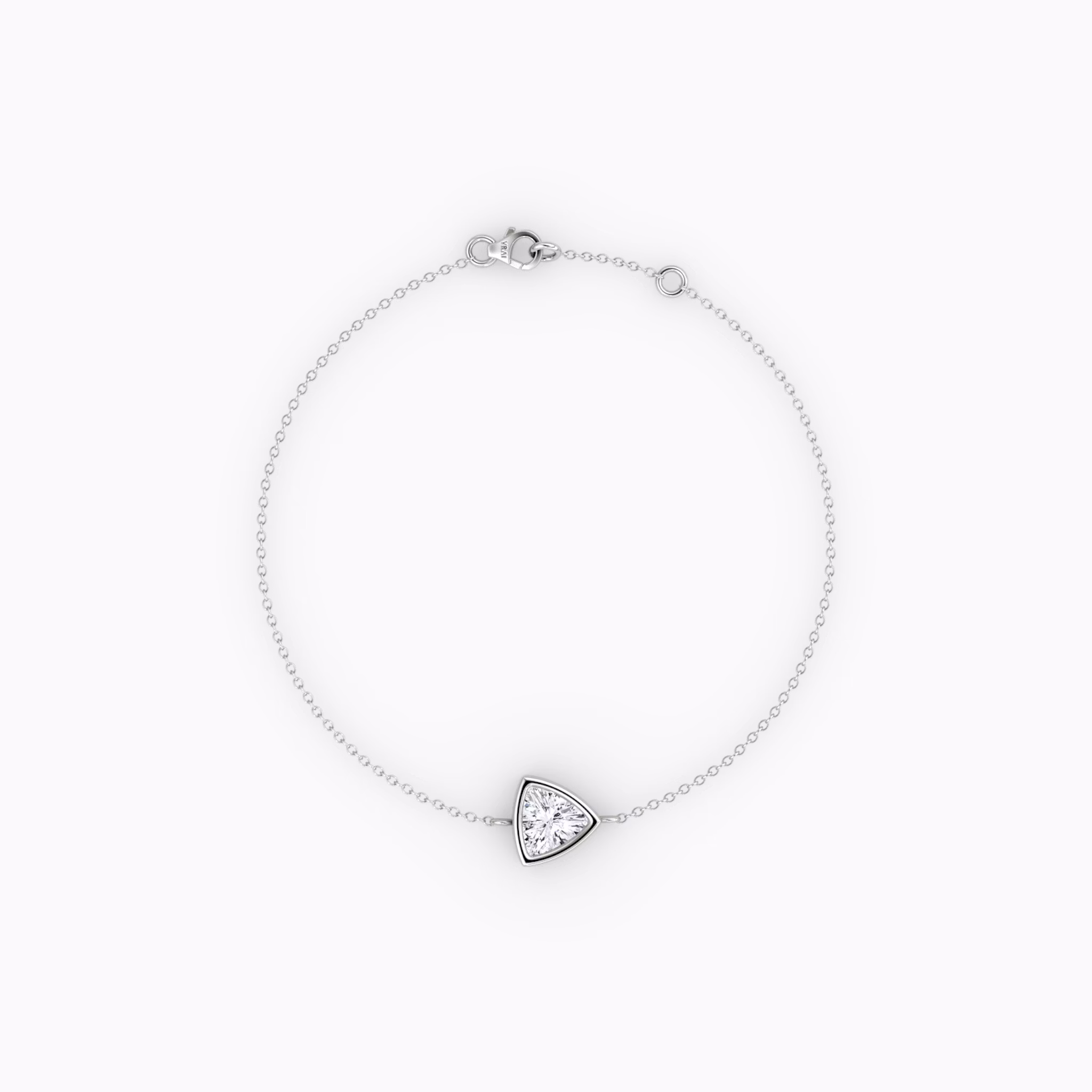 Bezel Solitaire Bracelet | Trillion | 14k | White Gold | caratWeight: 0.25ct