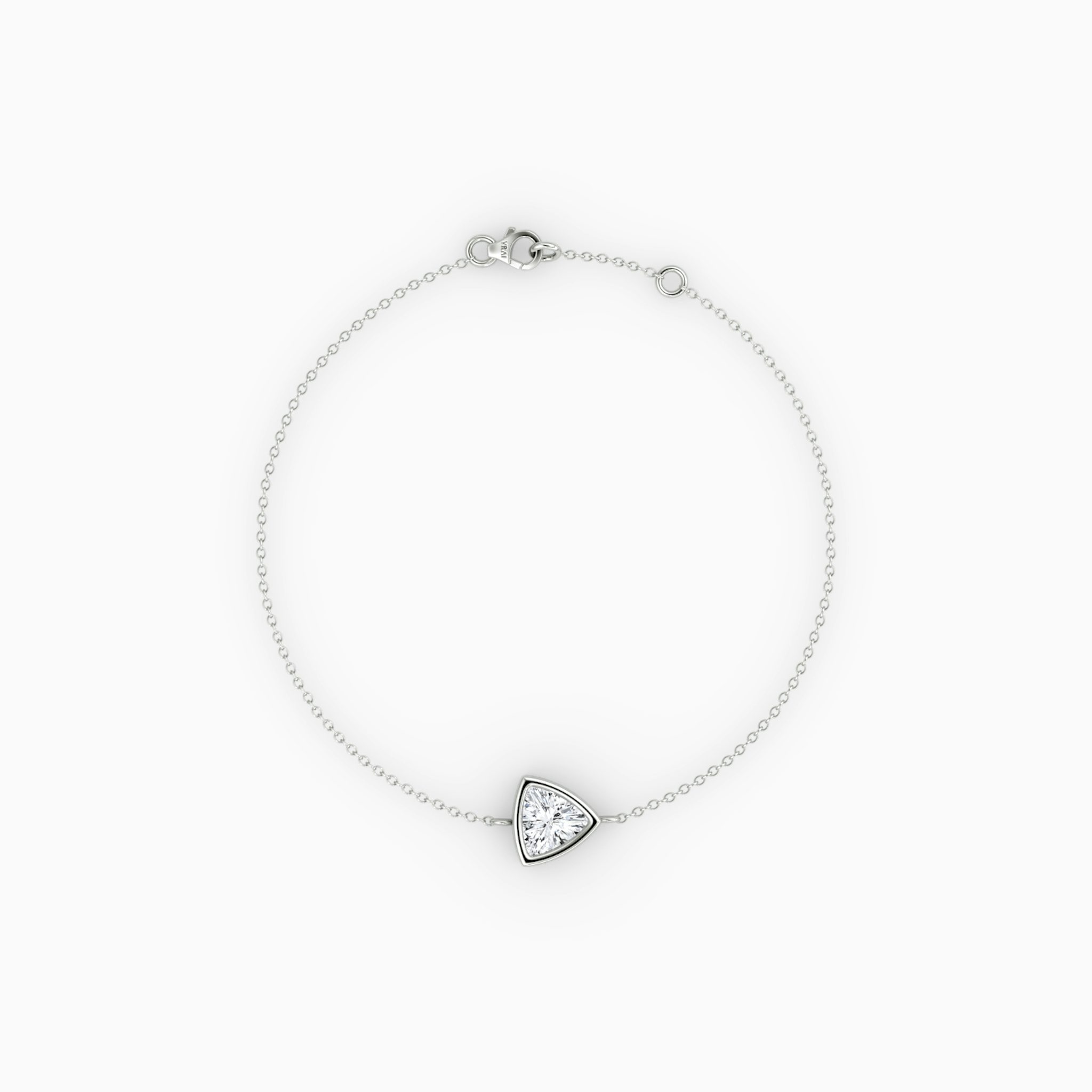 Bezel Solitaire Bracelet | Trillion | 14k | White Gold | caratWeight: 0.25ct
