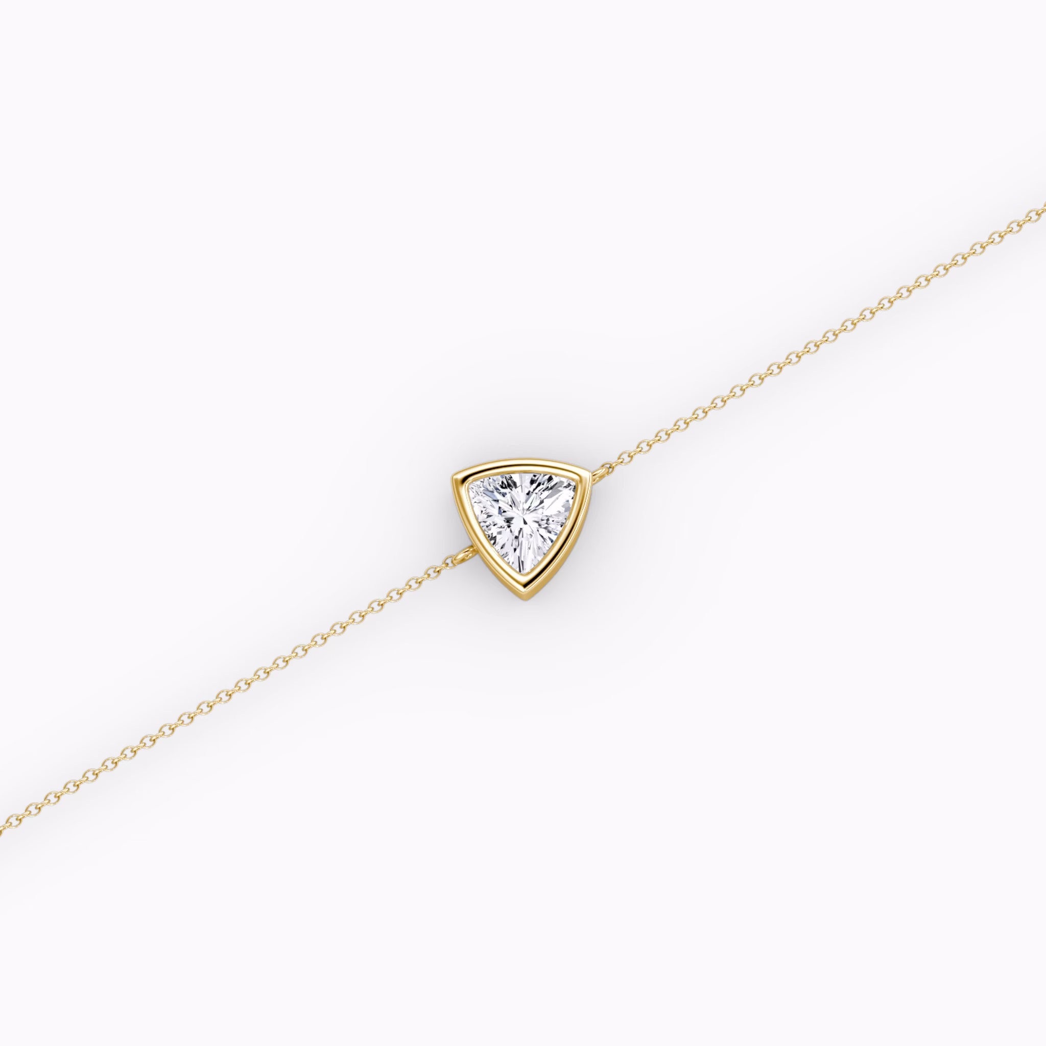 Bezel Solitaire Bracelet | Trillion | 14k | Yellow Gold | caratWeight: 0.50ct