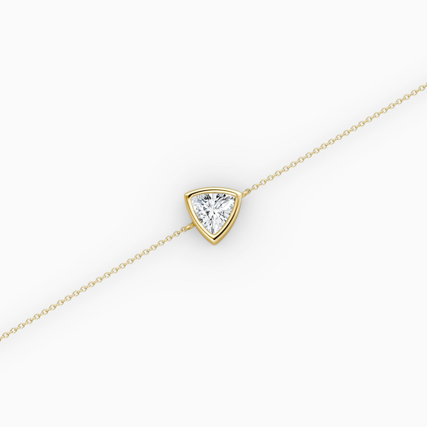 Bezel Solitaire Bracelet | Trillion | 14k | Yellow Gold | caratWeight: 0.50ct