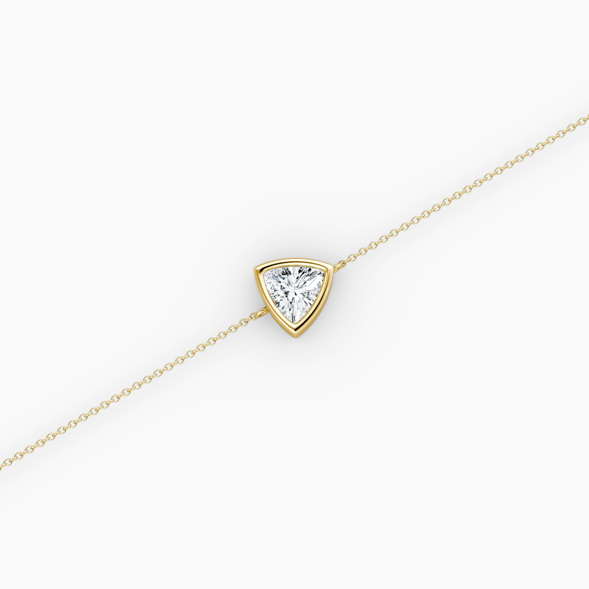 Bezel Solitaire Bracelet | Trillion | 14k | Yellow Gold | caratWeight: 0.50ct