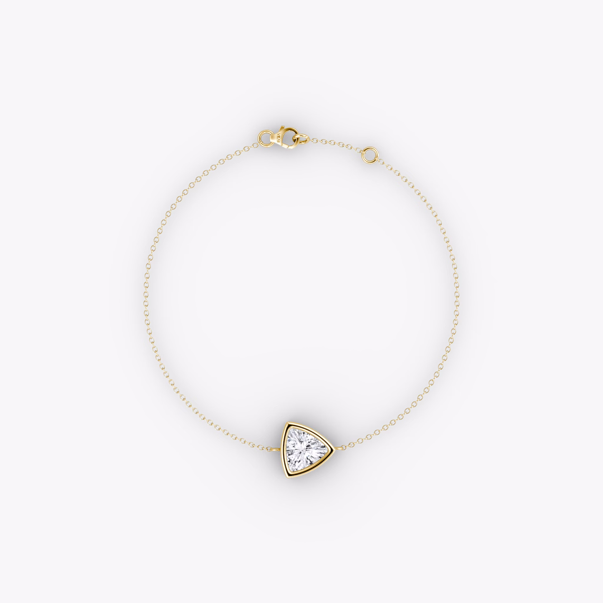 Bezel Solitaire Bracelet | Trillion | 14k | Yellow Gold | caratWeight: 0.50ct