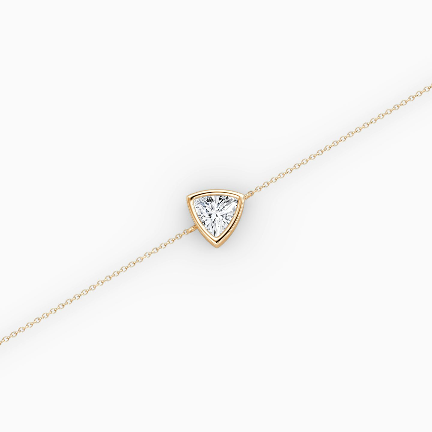 Bezel Solitaire Bracelet | Trillion | 14k | Rose Gold | caratWeight: 0.50ct