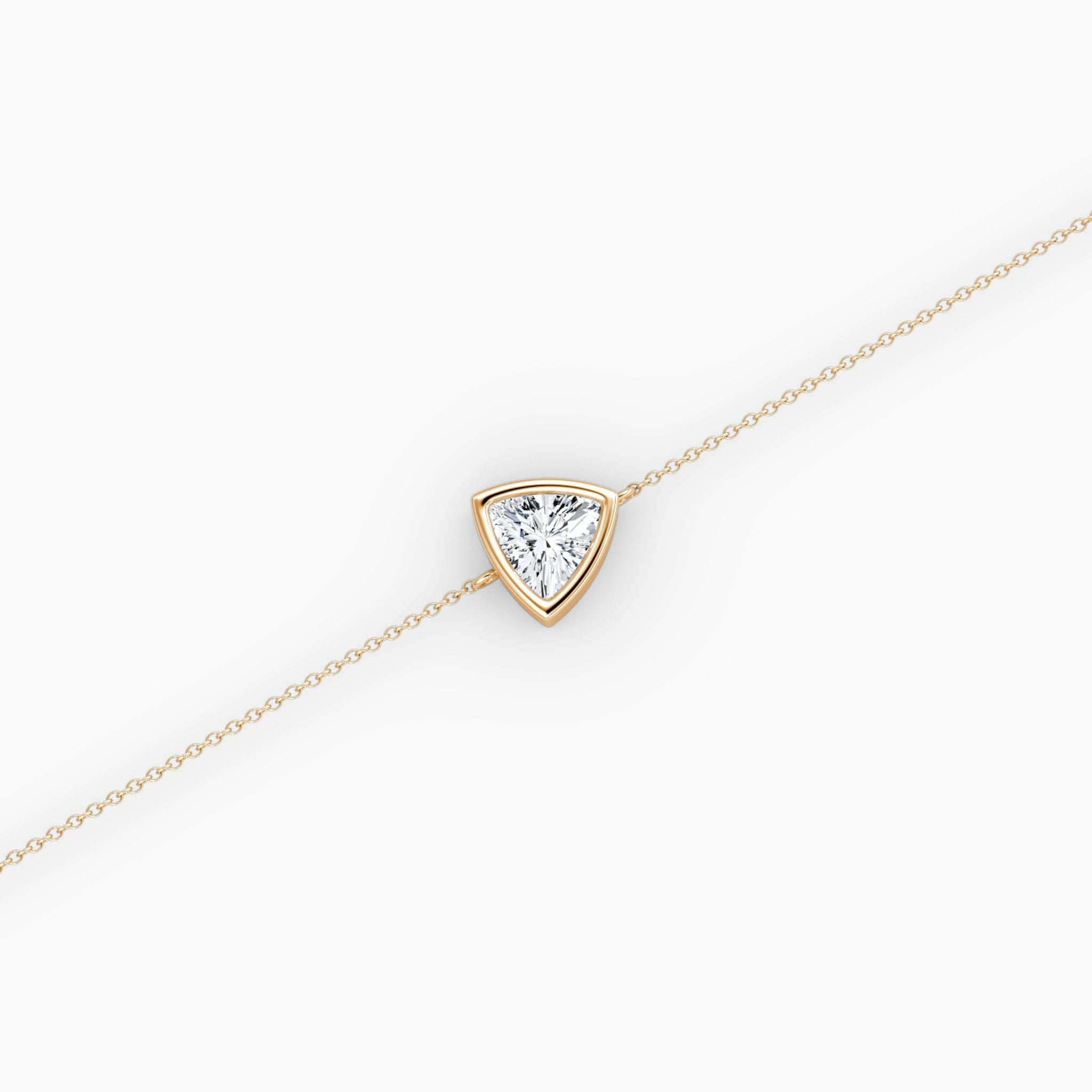 Bezel Solitaire Bracelet | Trillion | 14k | Rose Gold | caratWeight: 0.50ct