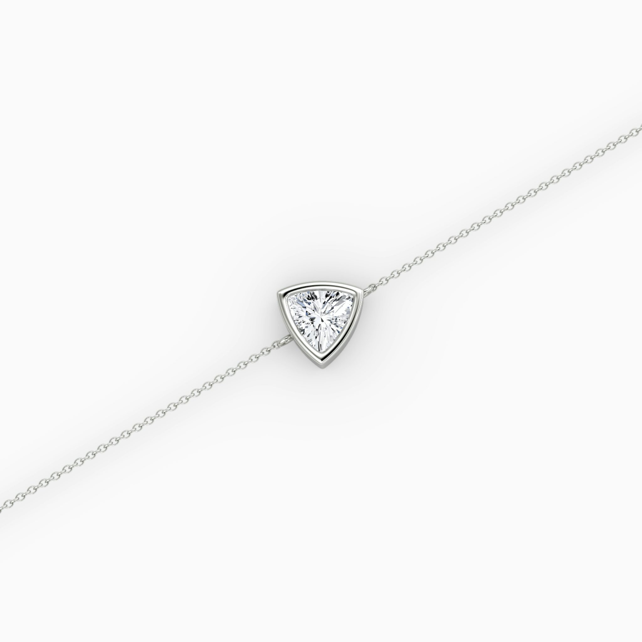 Bezel Solitaire Bracelet | Trillion | 14k | White Gold | caratWeight: 0.50ct