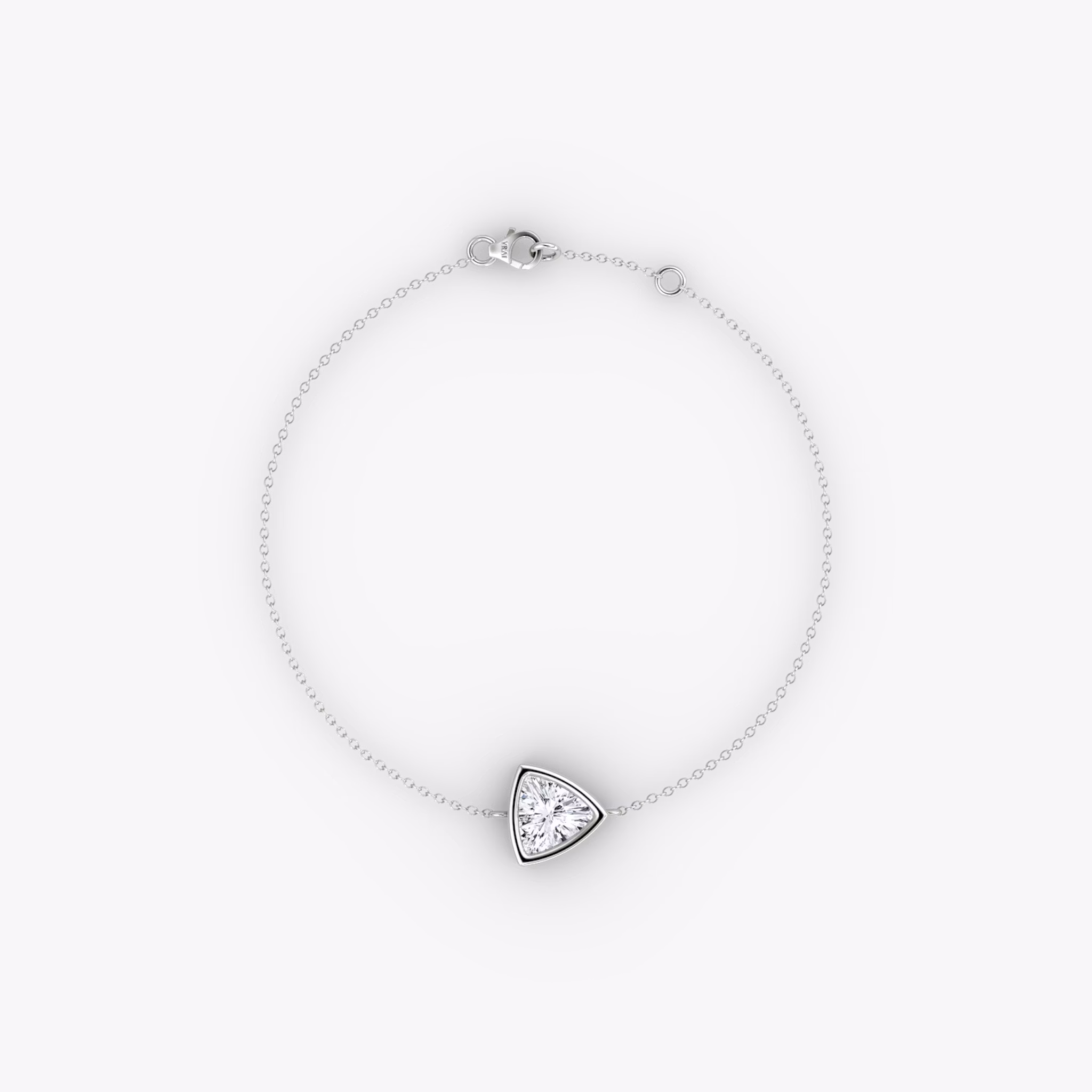 Bezel Solitaire Bracelet | Trillion | 14k | White Gold | caratWeight: 0.50ct
