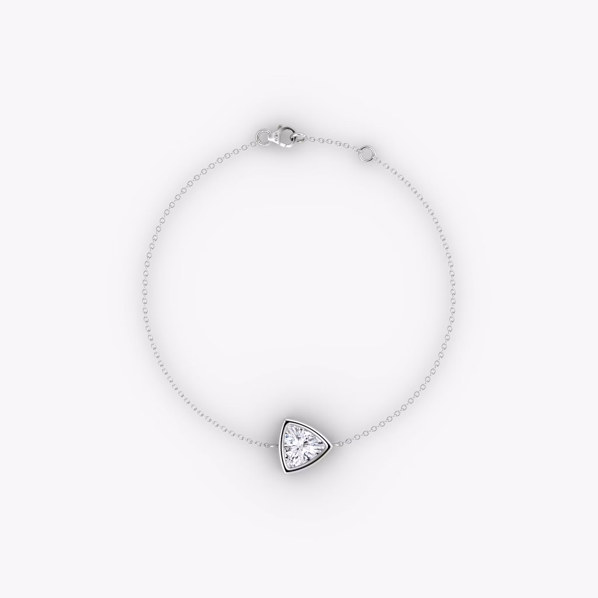 Bezel Solitär Armband Trillant | White Gold